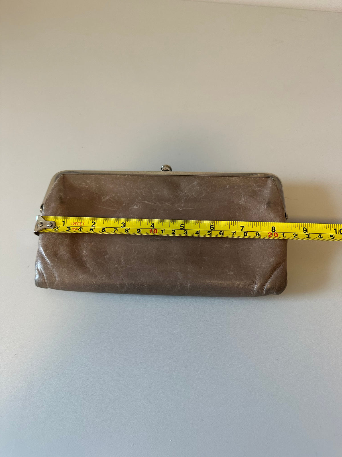 Hobo International Clutch Wallet in Taupe Brown Leather