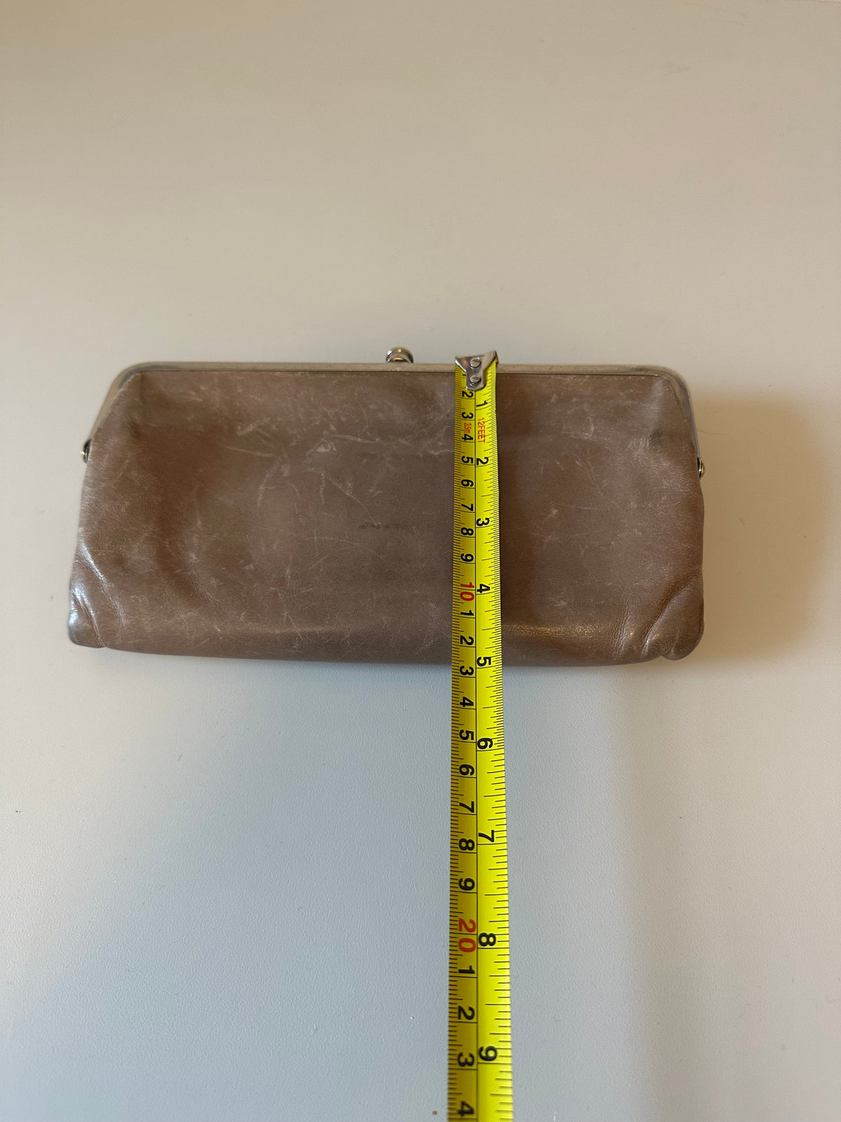 Hobo International Clutch Wallet in Taupe Brown Leather