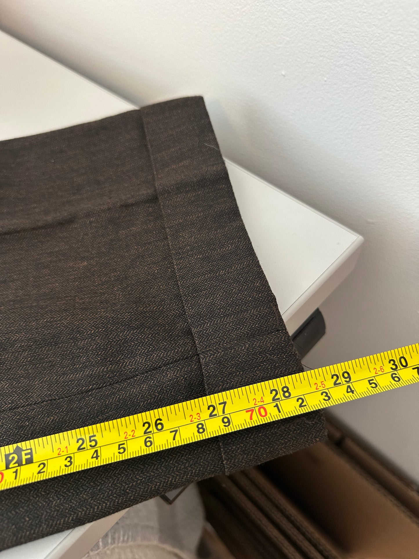 Zara Wide Leg Cotton Blend Cuffed Trousers with Raw Edge Waistband | Small