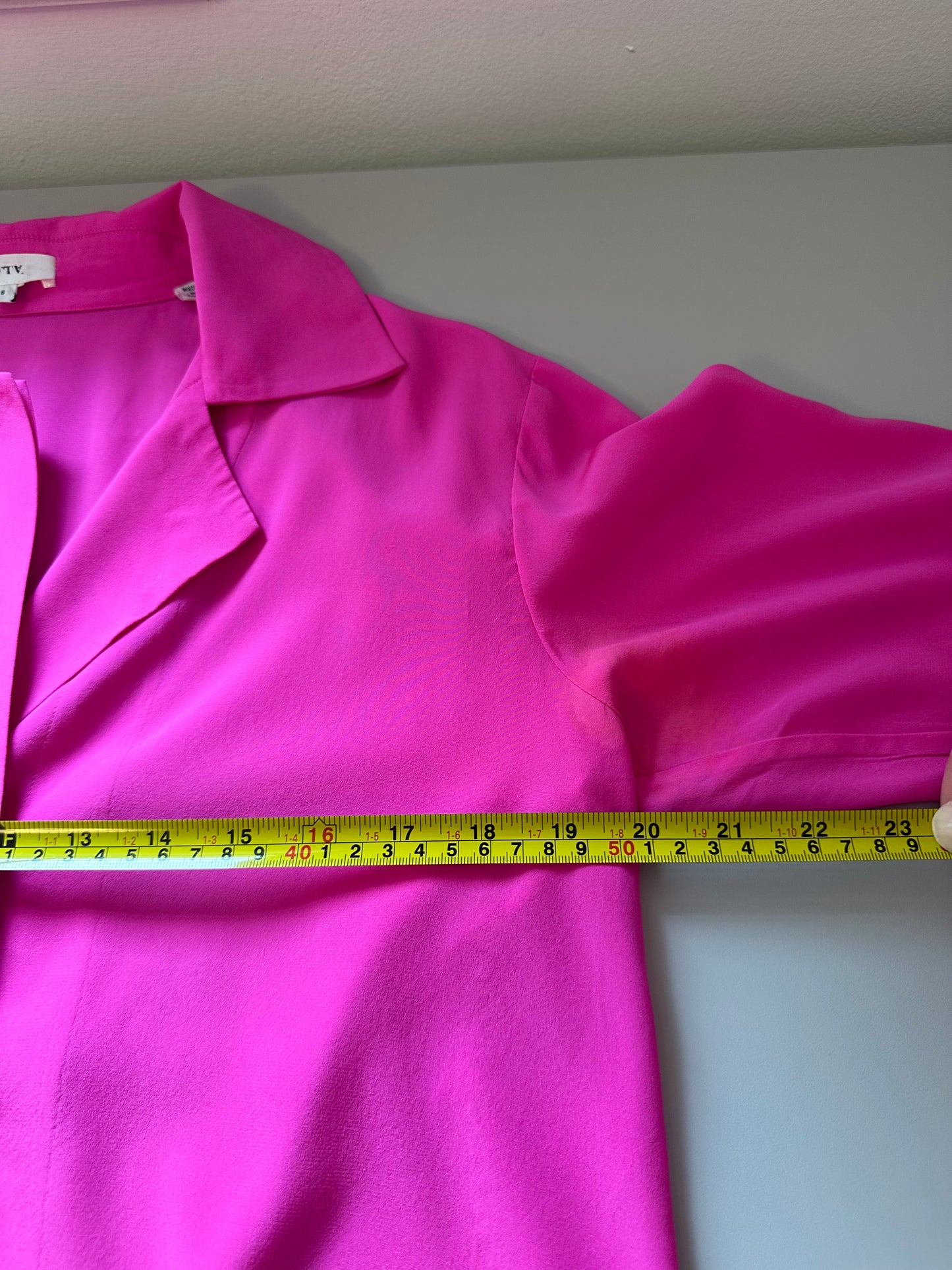 A.L.C. Hot Pink Silk Kinsley Top | Size 8