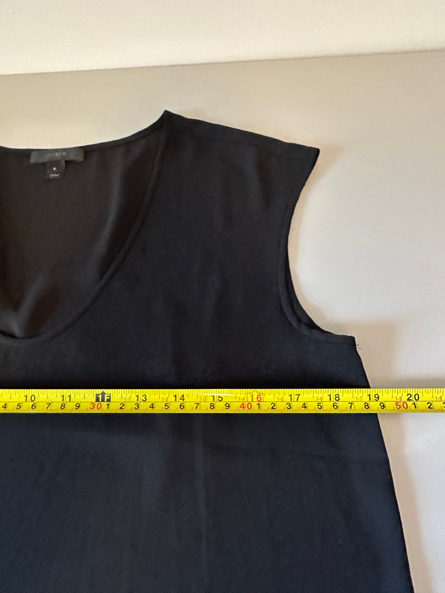 J. Crew Black Sleeveless V-Neck Blouse Cap Sleeve Top | Size 6