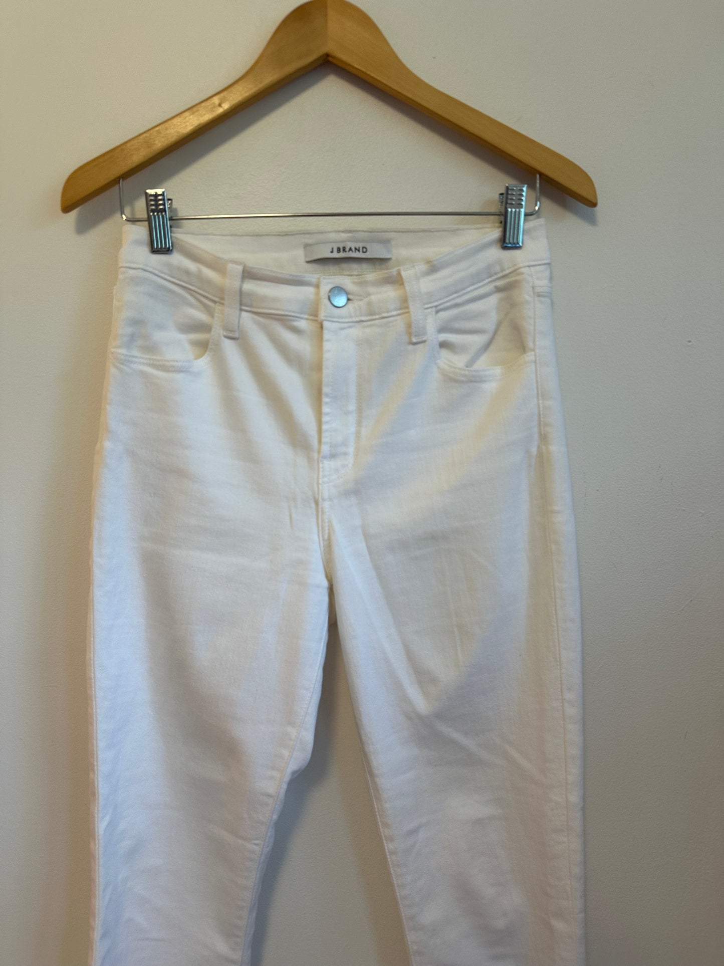 J Brand Alana High Rise Skinny Jeans in White | Size 27