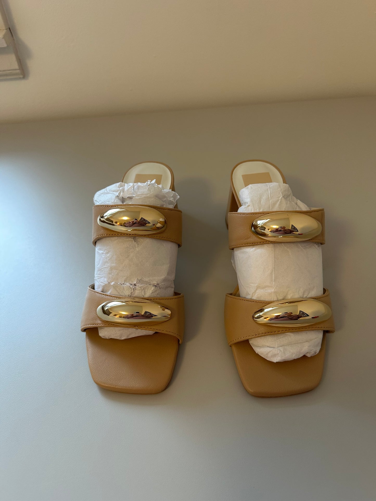 New Dolce Vita Barnet Light Tan Leather Heels | Size 8.5