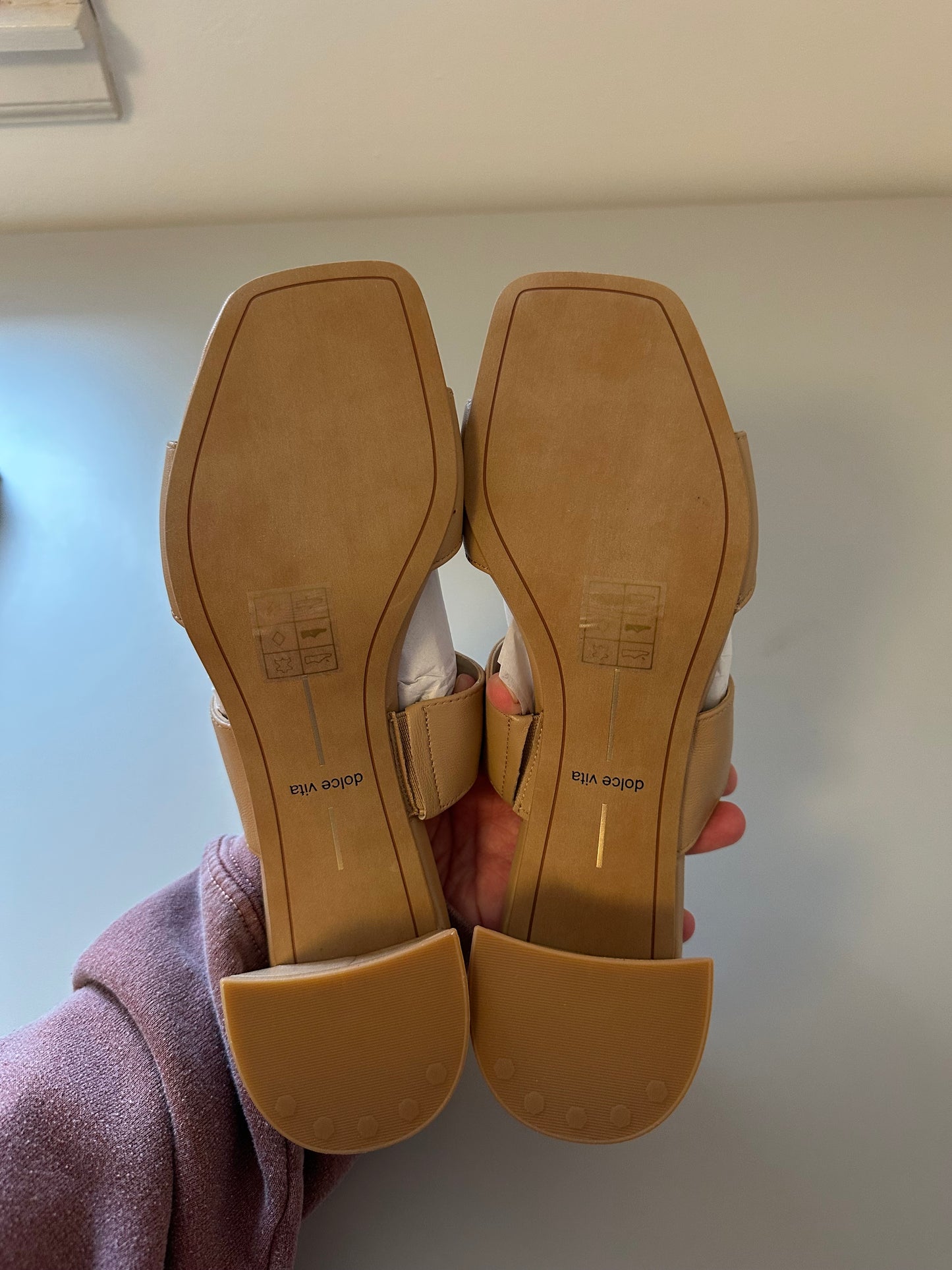 New Dolce Vita Barnet Light Tan Leather Heels | Size 8.5