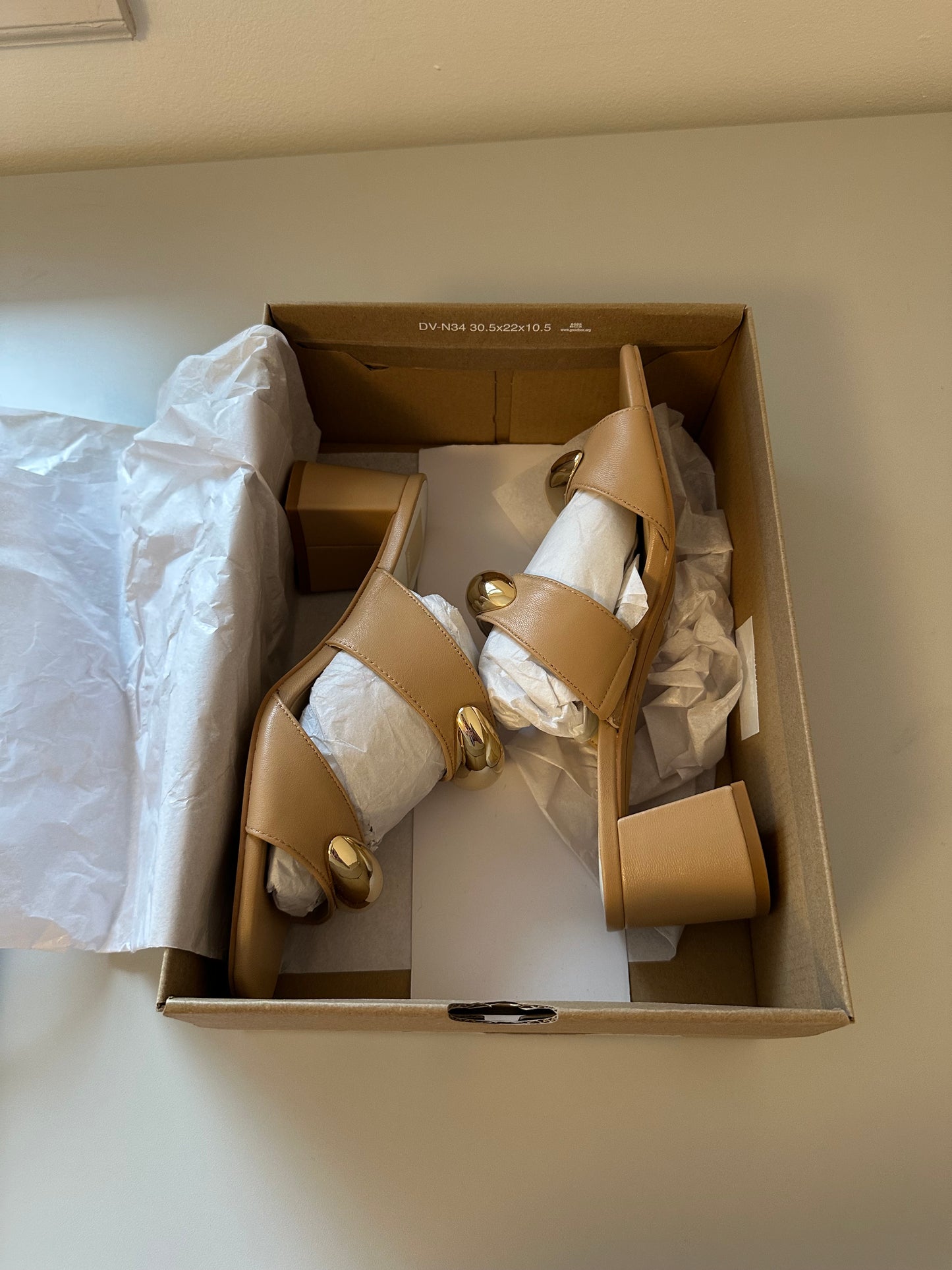 New Dolce Vita Barnet Light Tan Leather Heels | Size 8.5