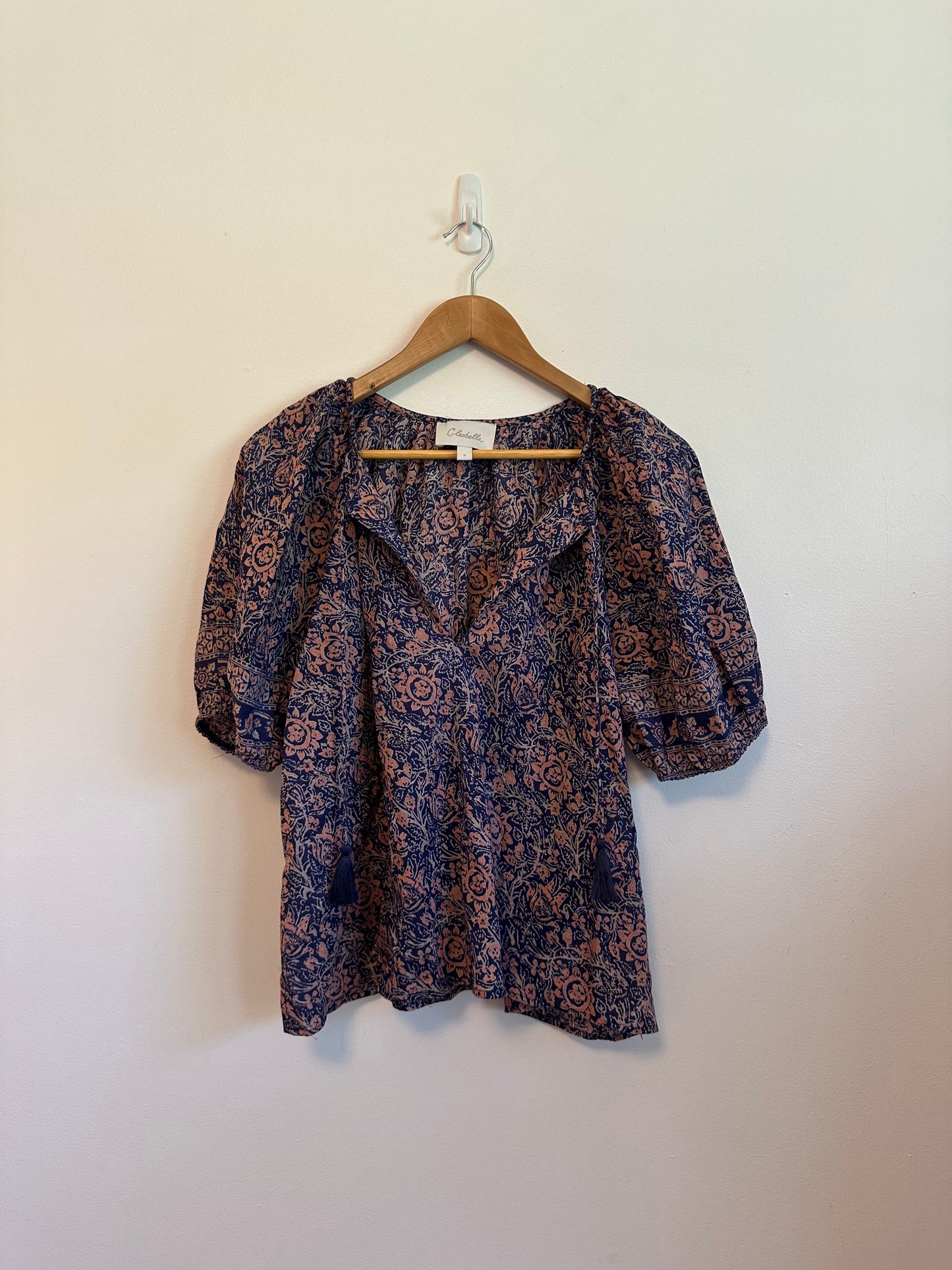 Cleobella Johana Organic Cotton Blouse in Cecil Print | Size Small