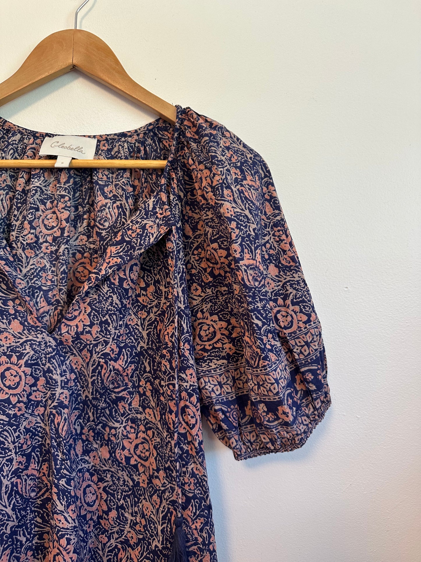 Cleobella Johana Organic Cotton Blouse in Cecil Print | Size Small
