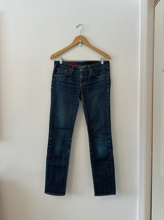 AG The Stilt Low Rise Y2K Straight Leg Low Rise Jeans | Size 28