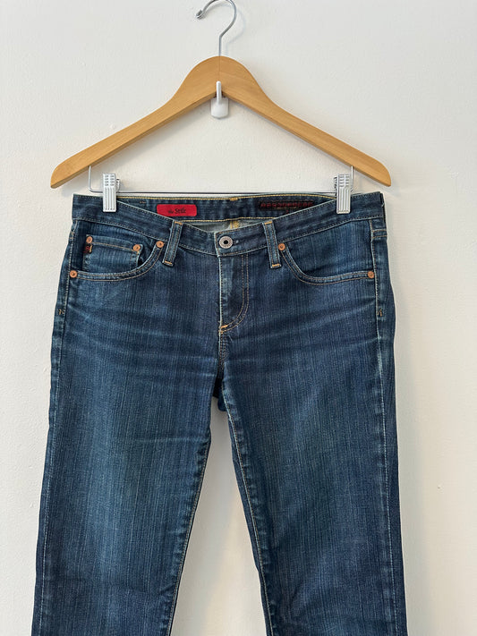AG The Stilt Low Rise Y2K Straight Leg Low Rise Jeans | Size 28