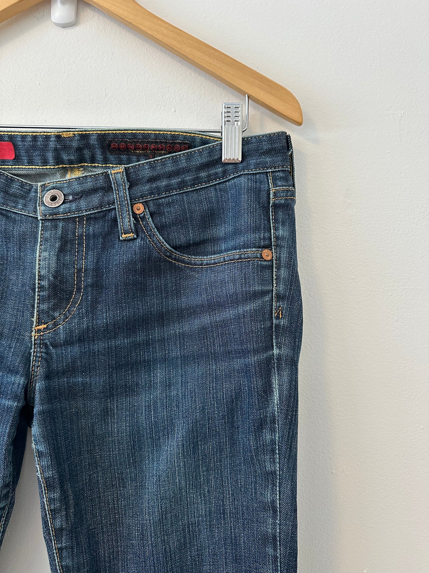 AG The Stilt Low Rise Y2K Straight Leg Low Rise Jeans | Size 28