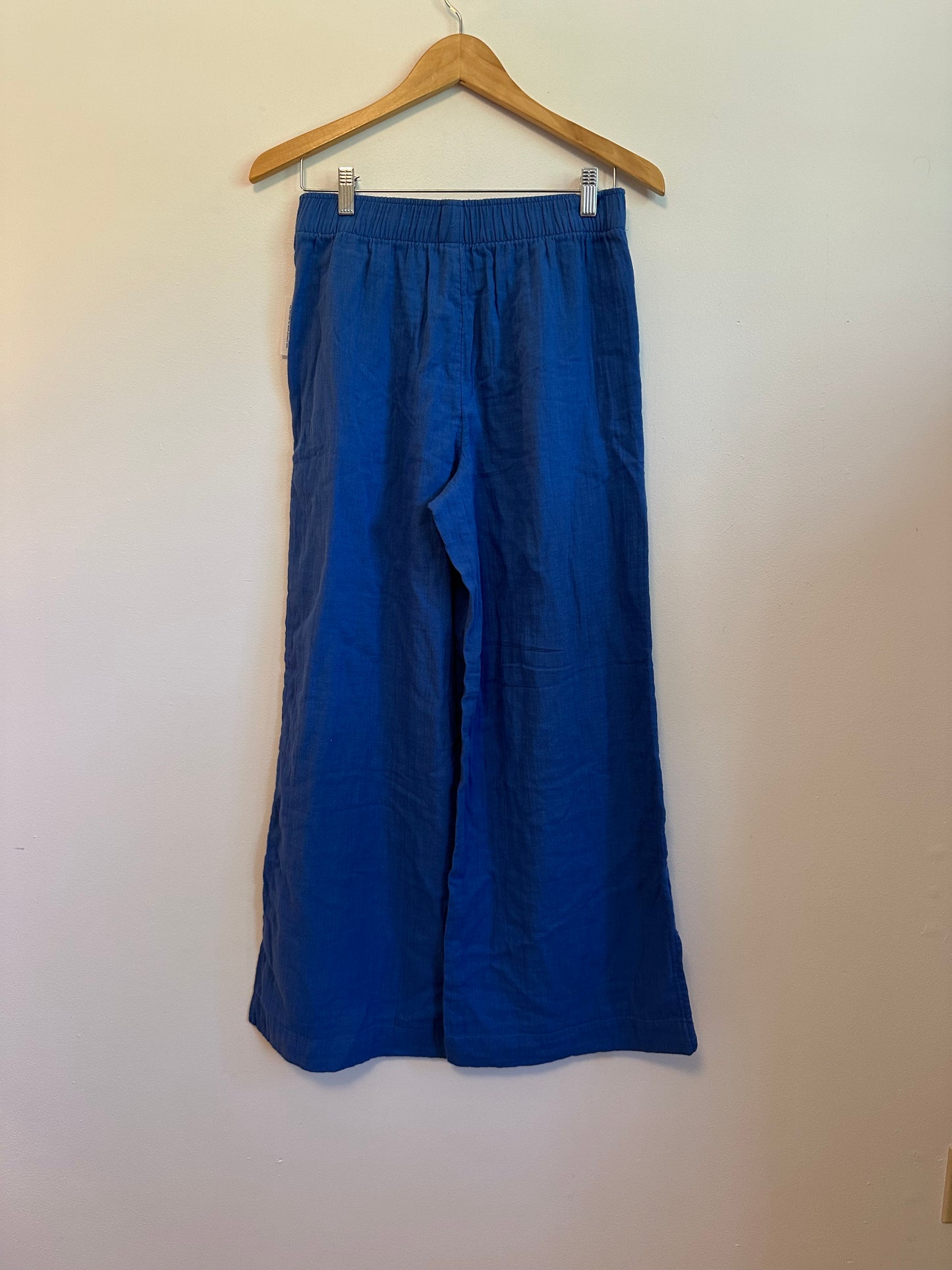 NWT Old Navy Blue High Rise Wide Leg Cotton Gauze Pants | Size Small