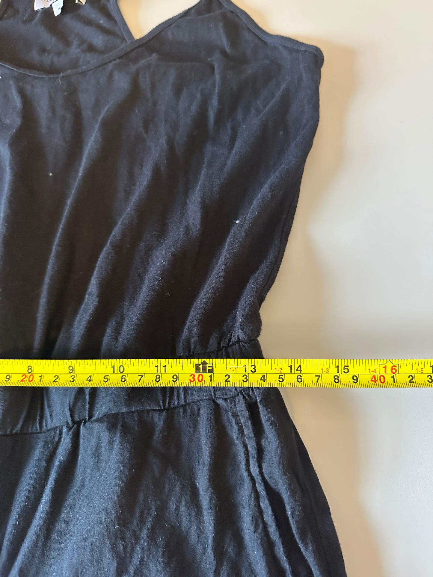 Michael Stars Black Wide Leg Racerback Jumpsuit | Size Medium