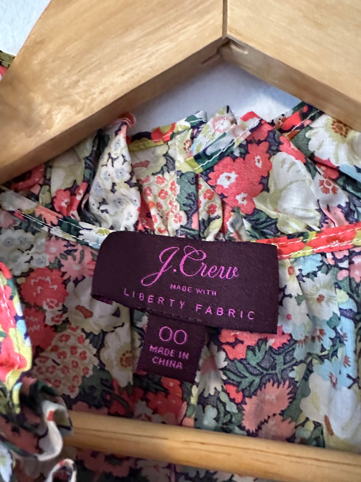 J.Crew x Liberty of London Thorpe Floral Sleeveless Ruffle Top | Size 00