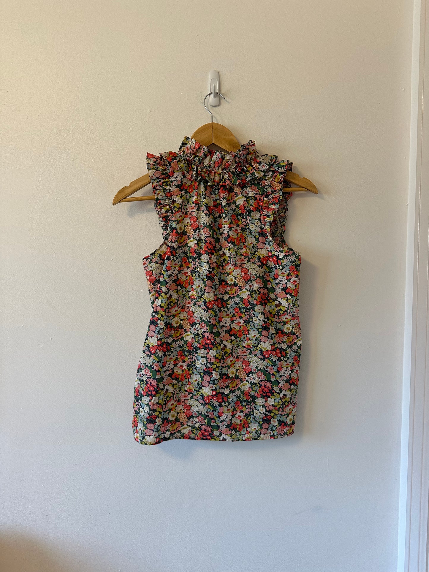 J.Crew x Liberty of London Thorpe Floral Sleeveless Ruffle Top | Size 00