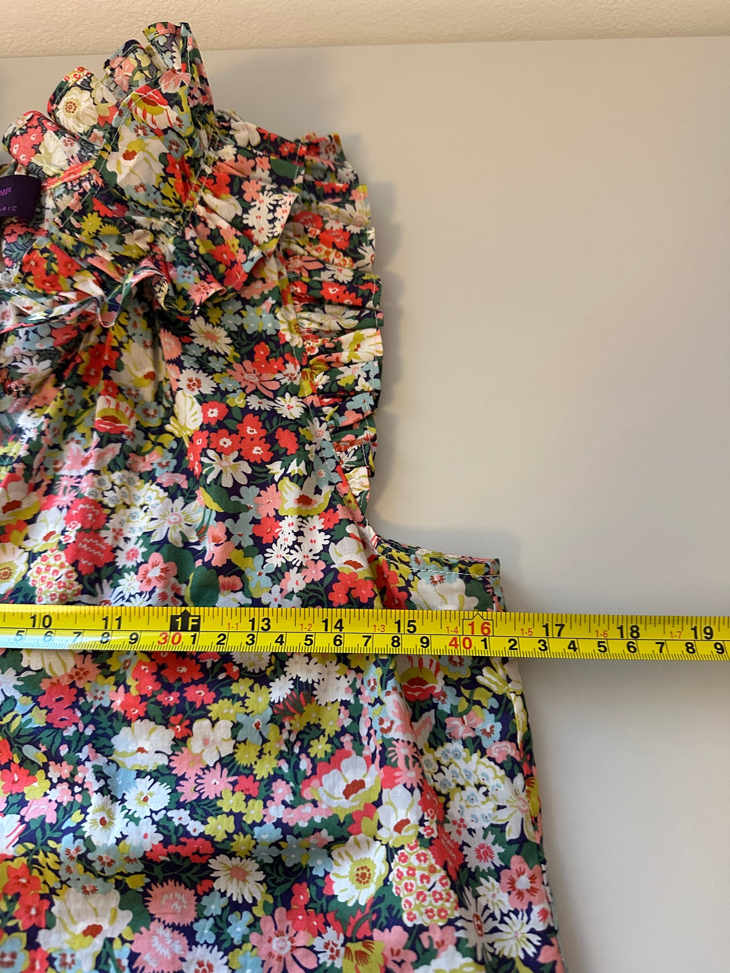 J.Crew x Liberty of London Thorpe Floral Sleeveless Ruffle Top | Size 00