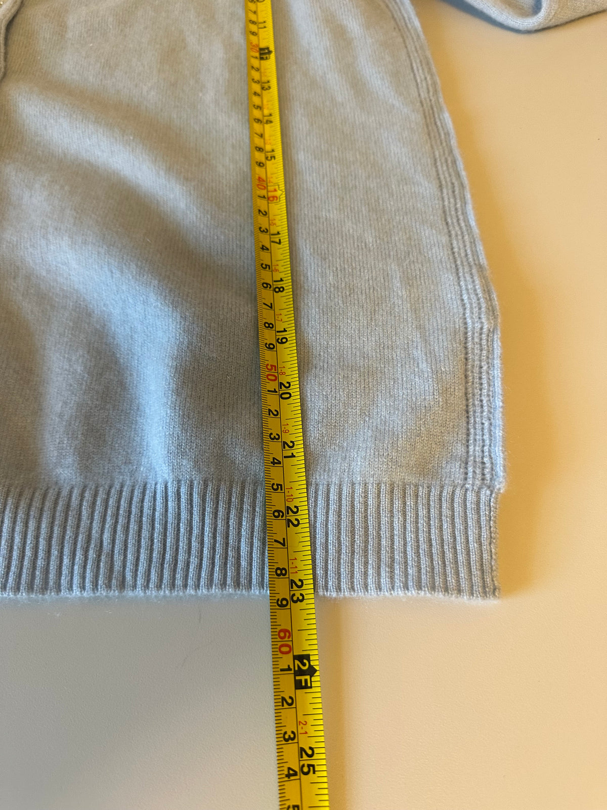 In Cashmere Light Blue 100% Cashmere Button Front Cardigan Sweater | Size Large