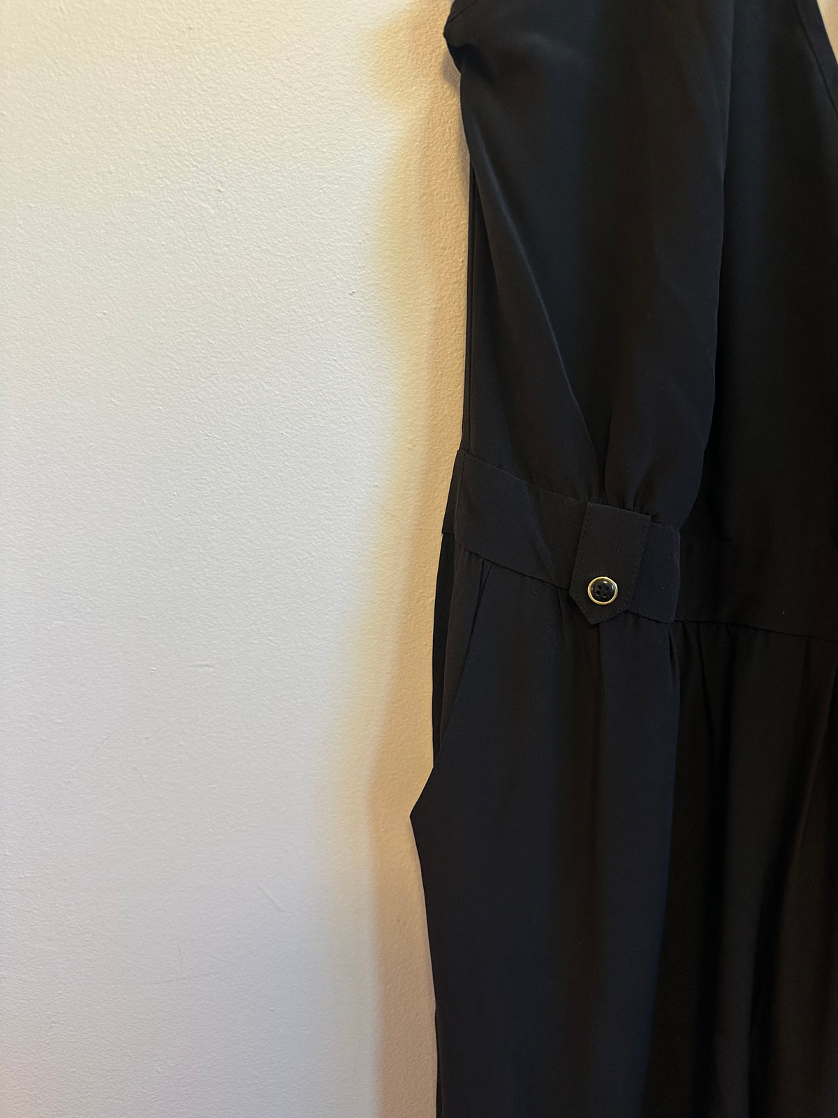 Yumi Kim Dina Silk Halter Jumpsuit in Black | Size Large