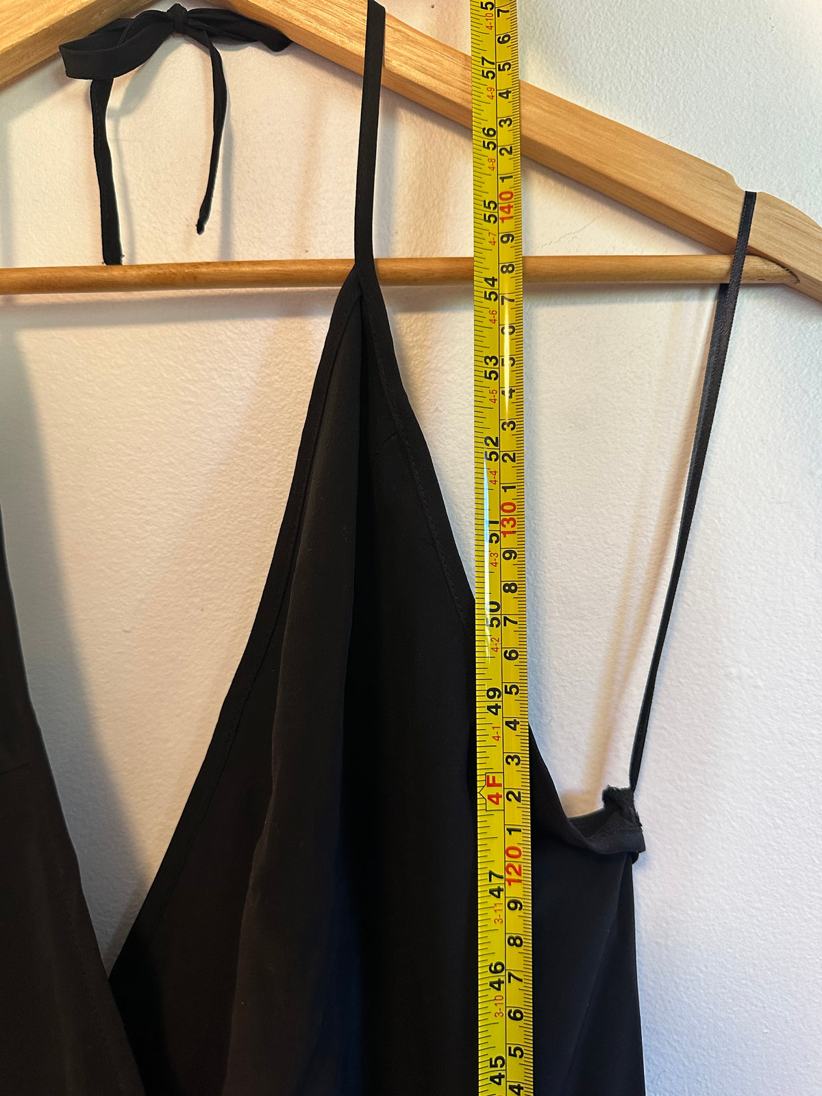 Yumi Kim Dina Silk Halter Jumpsuit in Black | Size Large