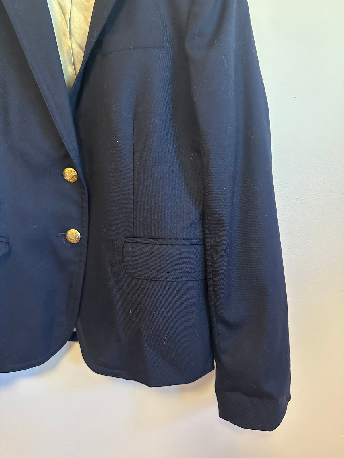 J. Crew Navy Blue Wool Blend Schoolboy Blazer | Size 8