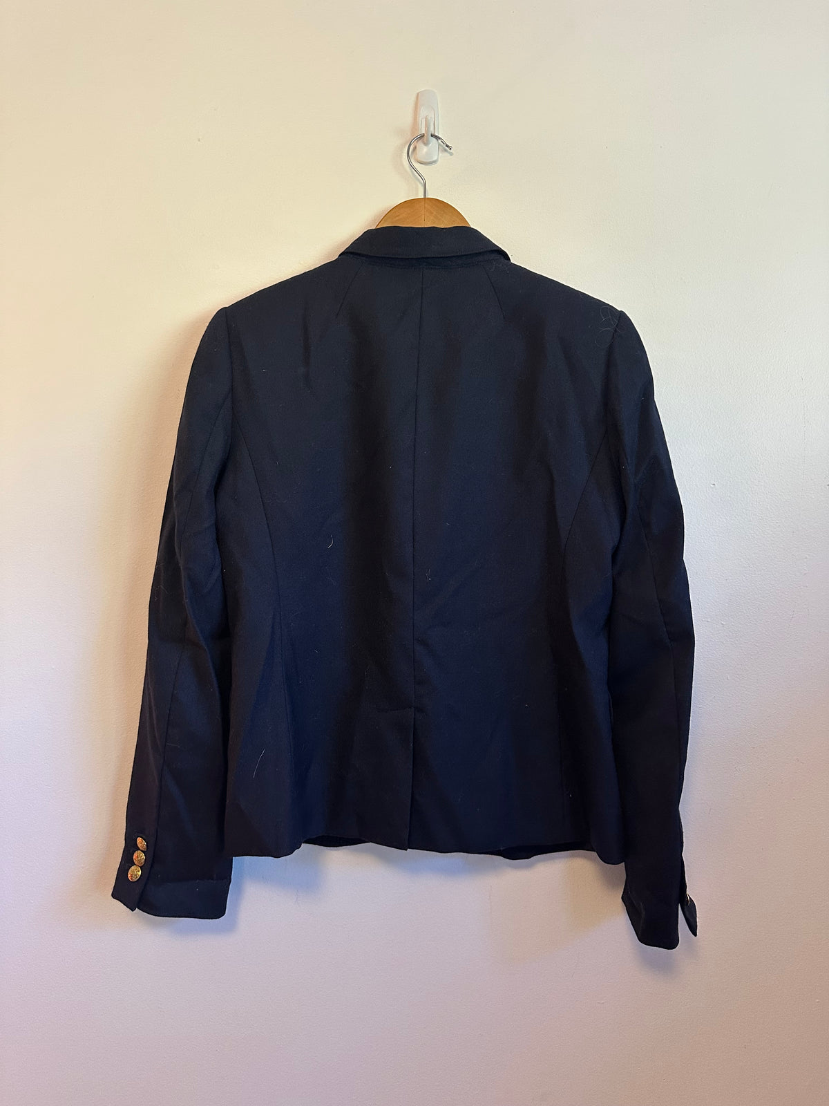J. Crew Navy Blue Wool Blend Schoolboy Blazer | Size 8
