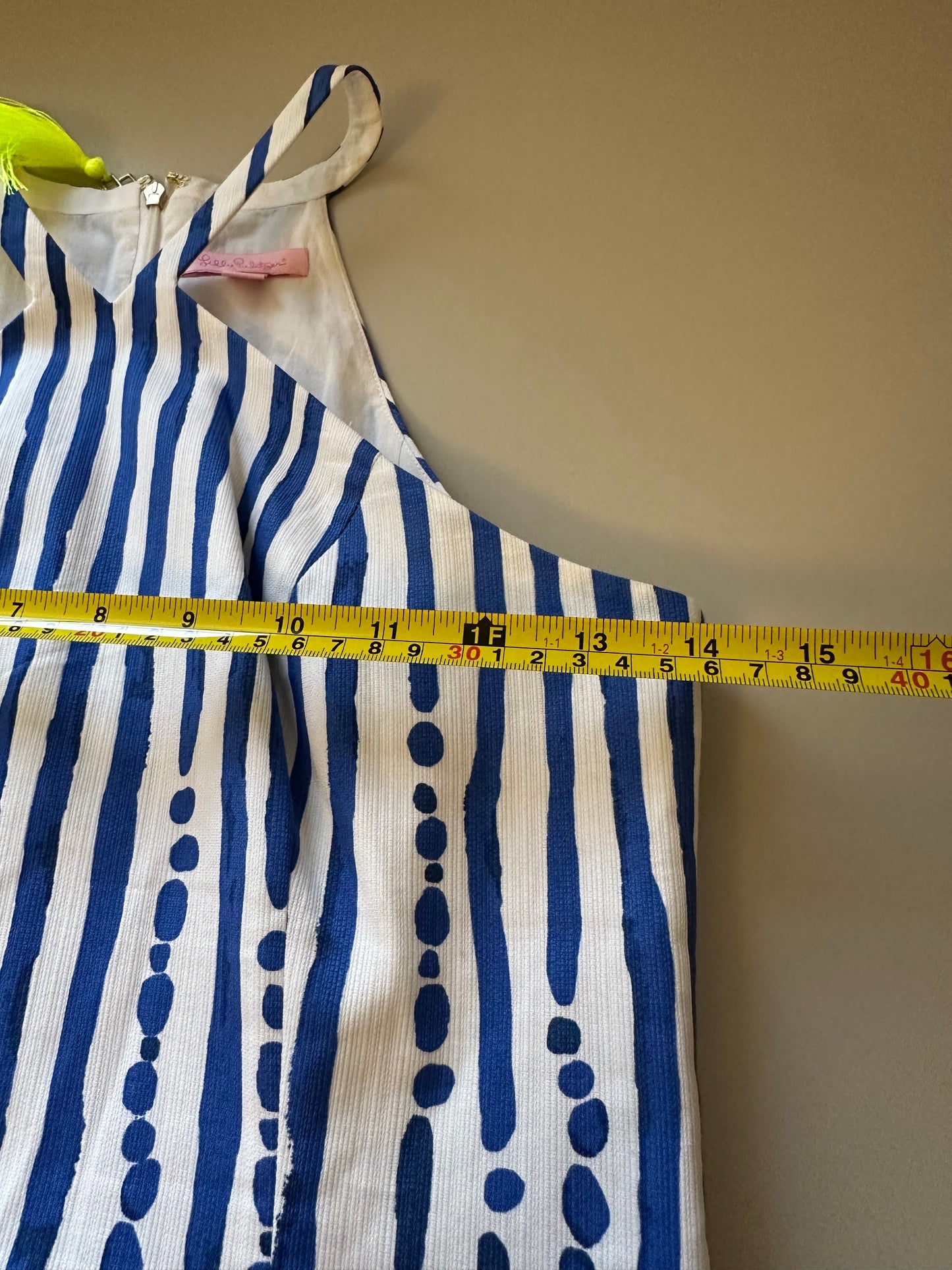 Lilly Pulitzer Iveigh Cotton Shift Dress in Blue Crush Bay Stripe | Size 0