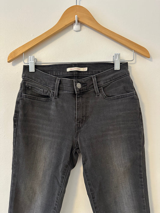 Levi's 710 Super Skinny Stretch Jeans in Charcoal Gray | Size 27