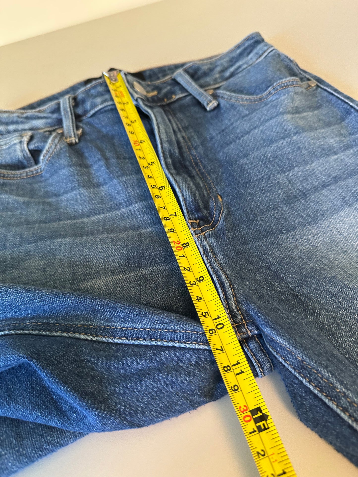 Just Black Denim High Rise Distressed Straight Leg Jeans | Size 28