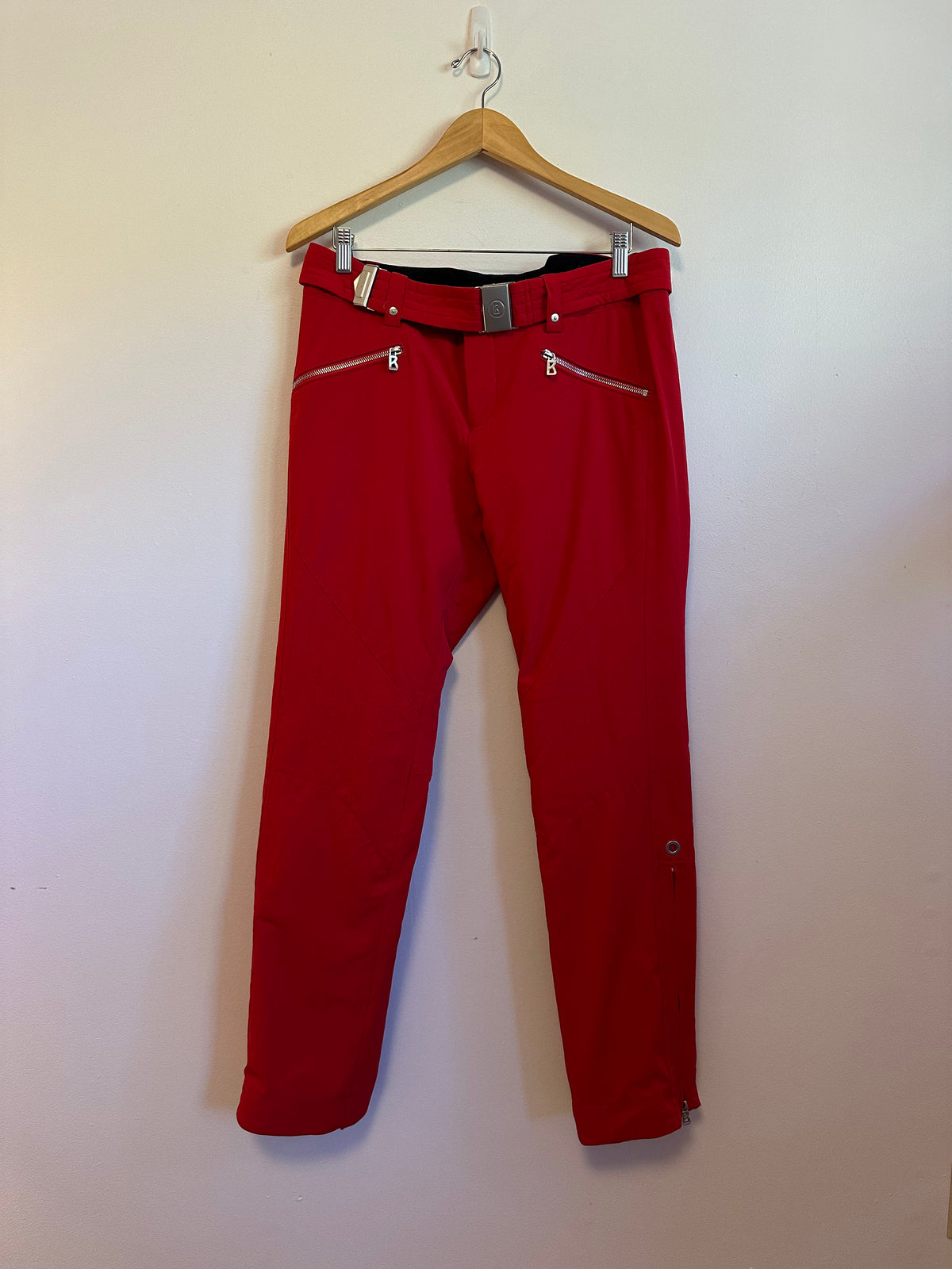 Bogner Red Belted Insulated Ski Snow Pants | Size 10