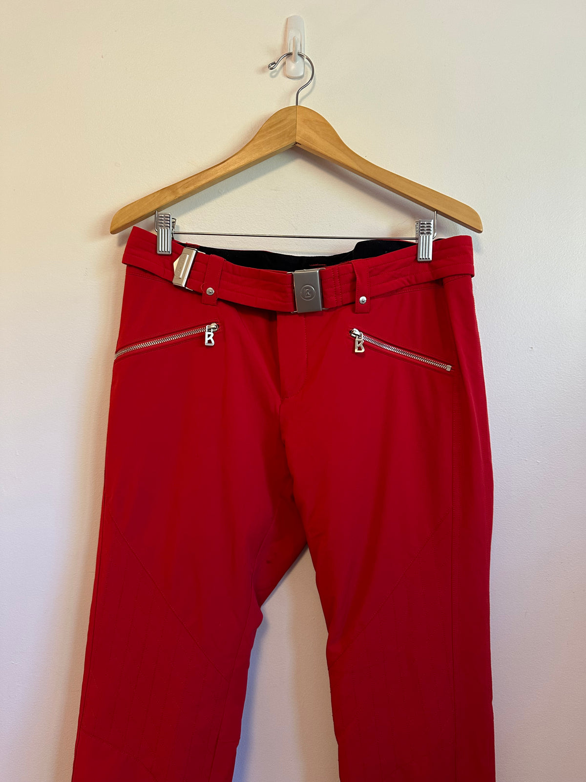 Bogner Red Belted Insulated Ski Snow Pants | Size 10