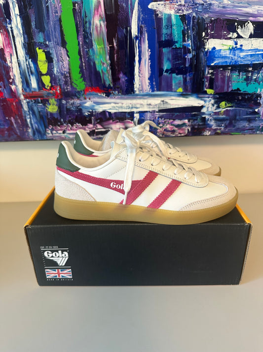 New in Box Gola Viper Leather Sneakers in Fuchsia Pink | Size 7