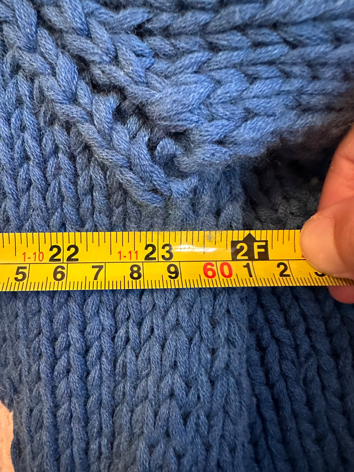 Cotes of London The Buxton Hand Made 100% Merino Wool Ski Cardigan in Blue | OS