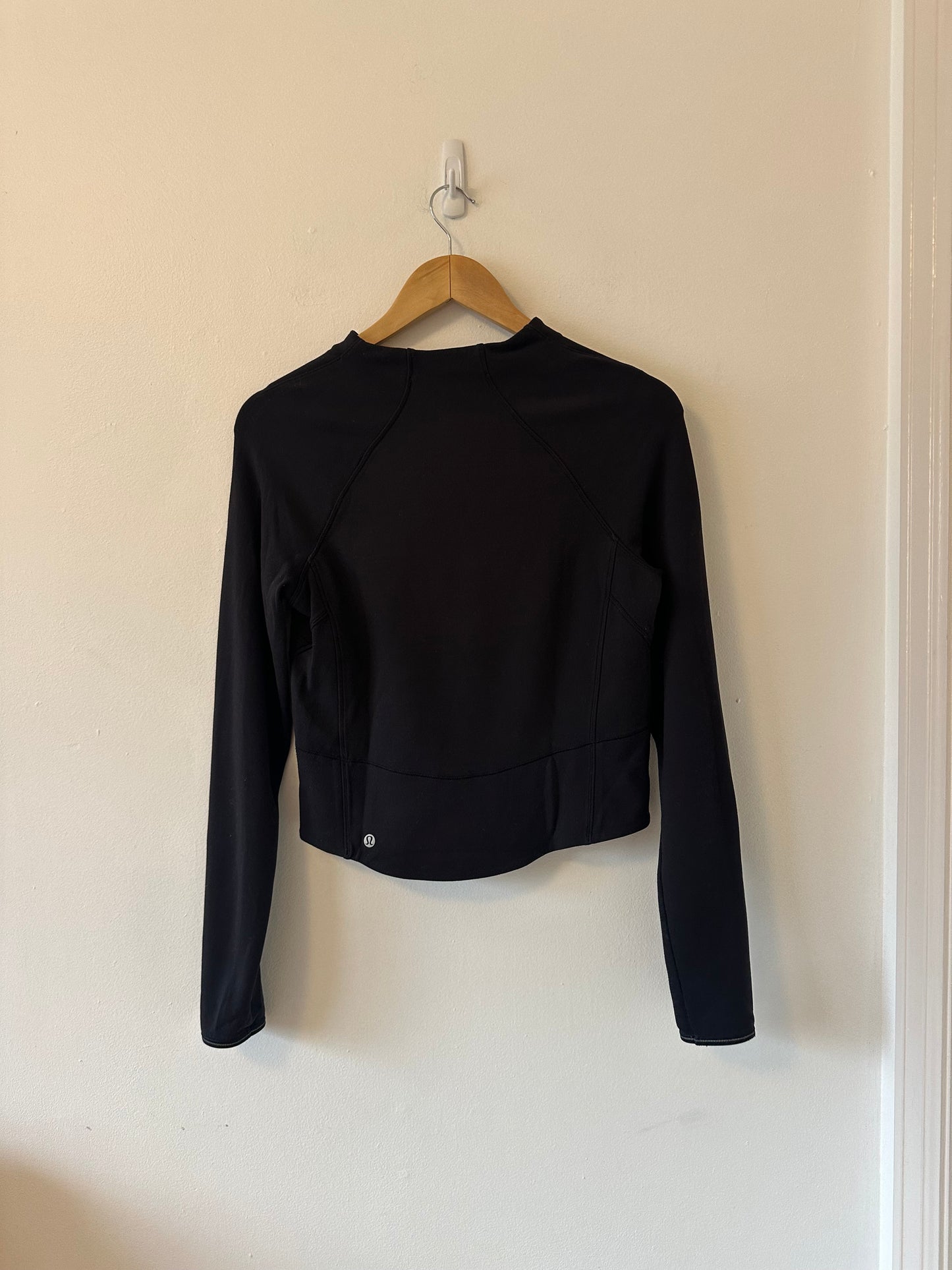 Lululemon Black Hill and Valley Mock Neck Long Sleeve Shirt | Size 6