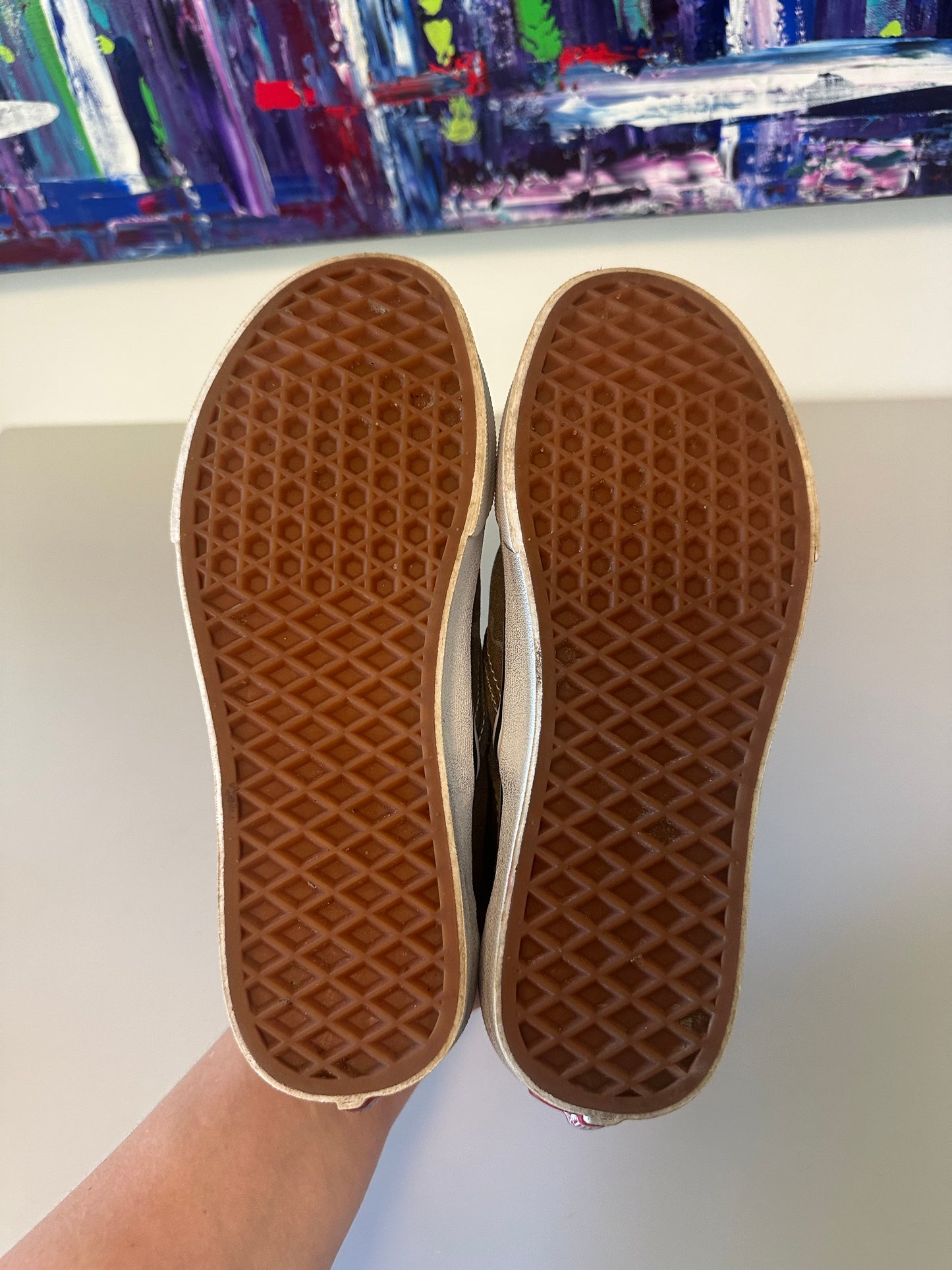 Vans Classic Slip-On Washed Camo Canvas Skate Shoes | Size 7.5