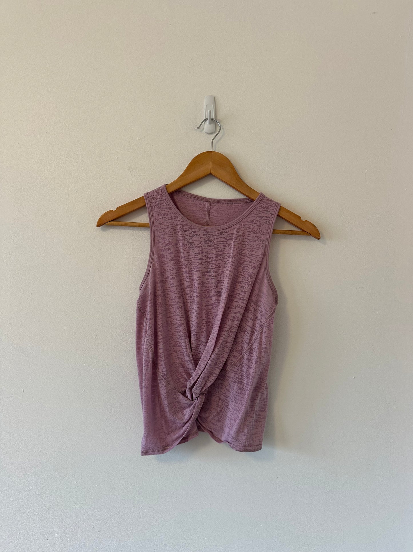 Lululemon Breeze Through Twist Tank in Sheer Rose Blush