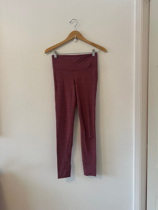 Athleta High Waist Dark Rose Pink Leggings | Size XS