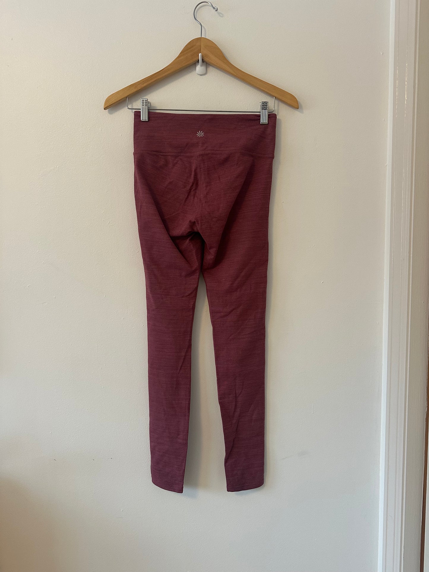 Athleta High Waist Dark Rose Pink Leggings | Size XS