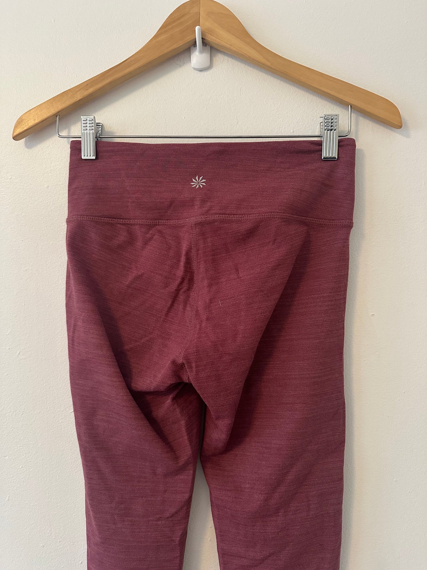 Athleta High Waist Dark Rose Pink Leggings | Size XS