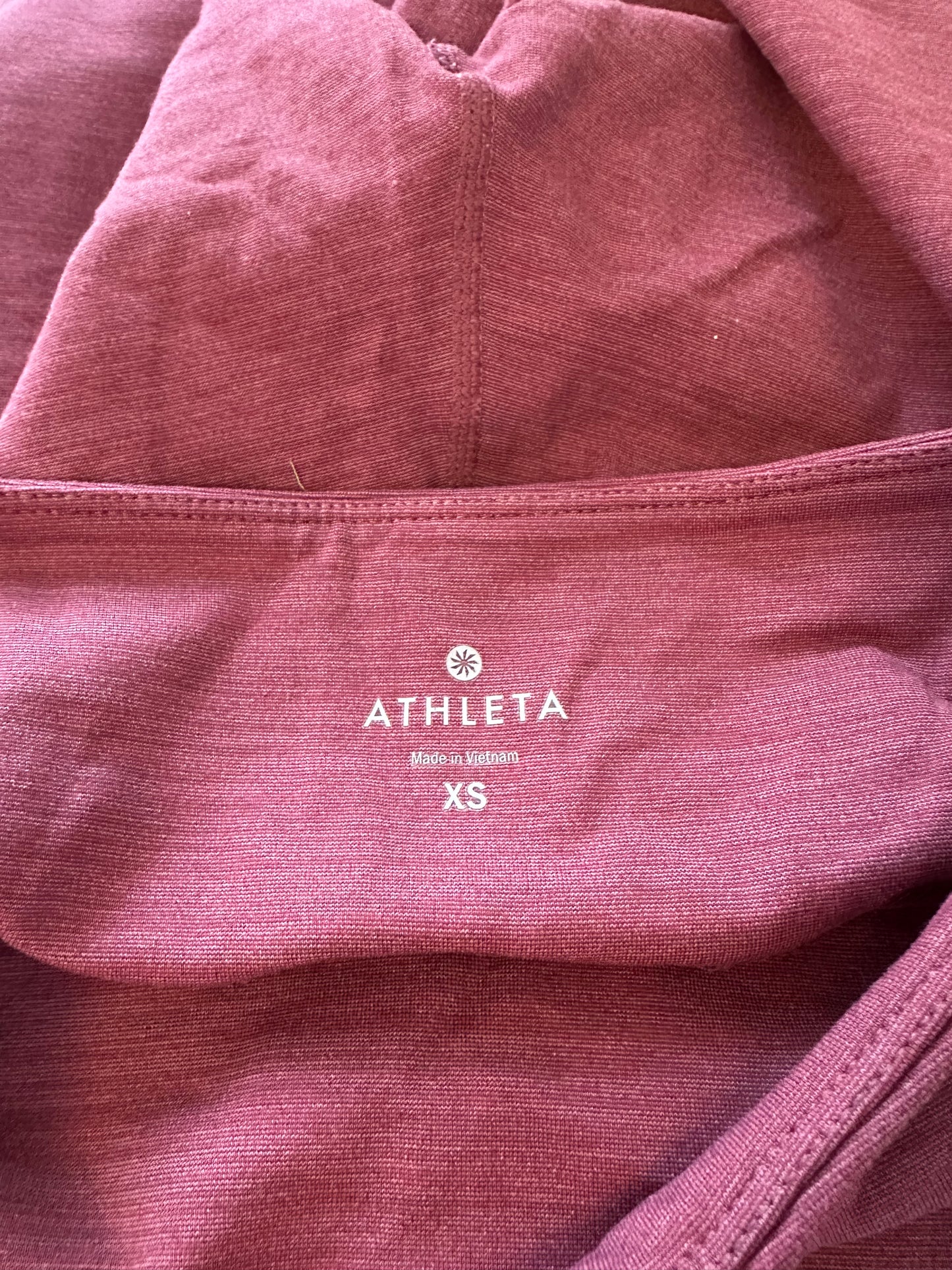 Athleta High Waist Dark Rose Pink Leggings | Size XS