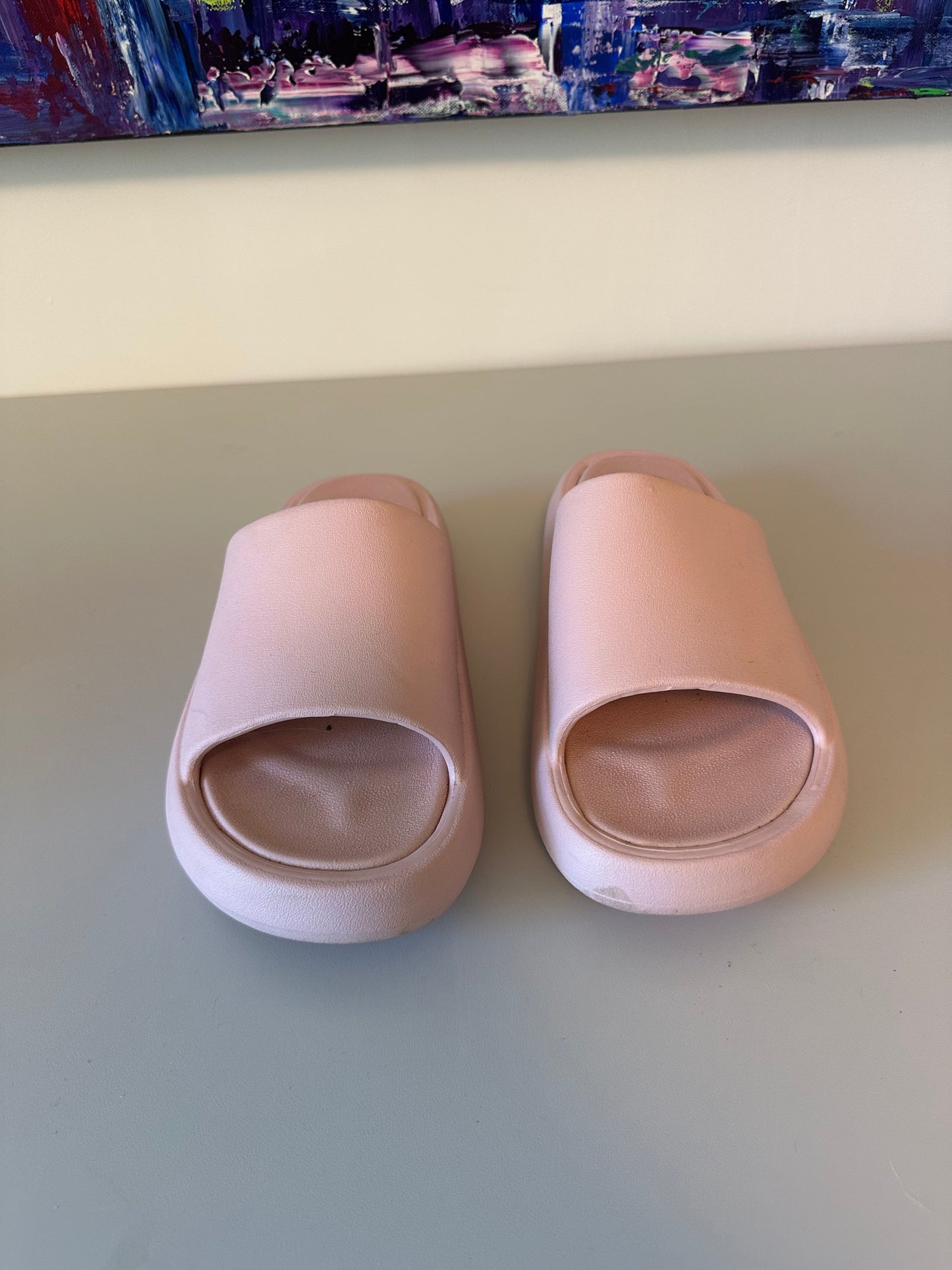 J.Slides Pink Beach Pink EVA Foam Platform Cushion Slide Sandals | Size 7