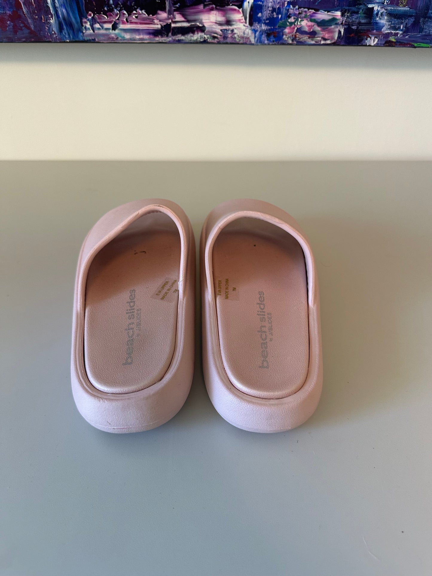 J.Slides Pink Beach Pink EVA Foam Platform Cushion Slide Sandals | Size 7