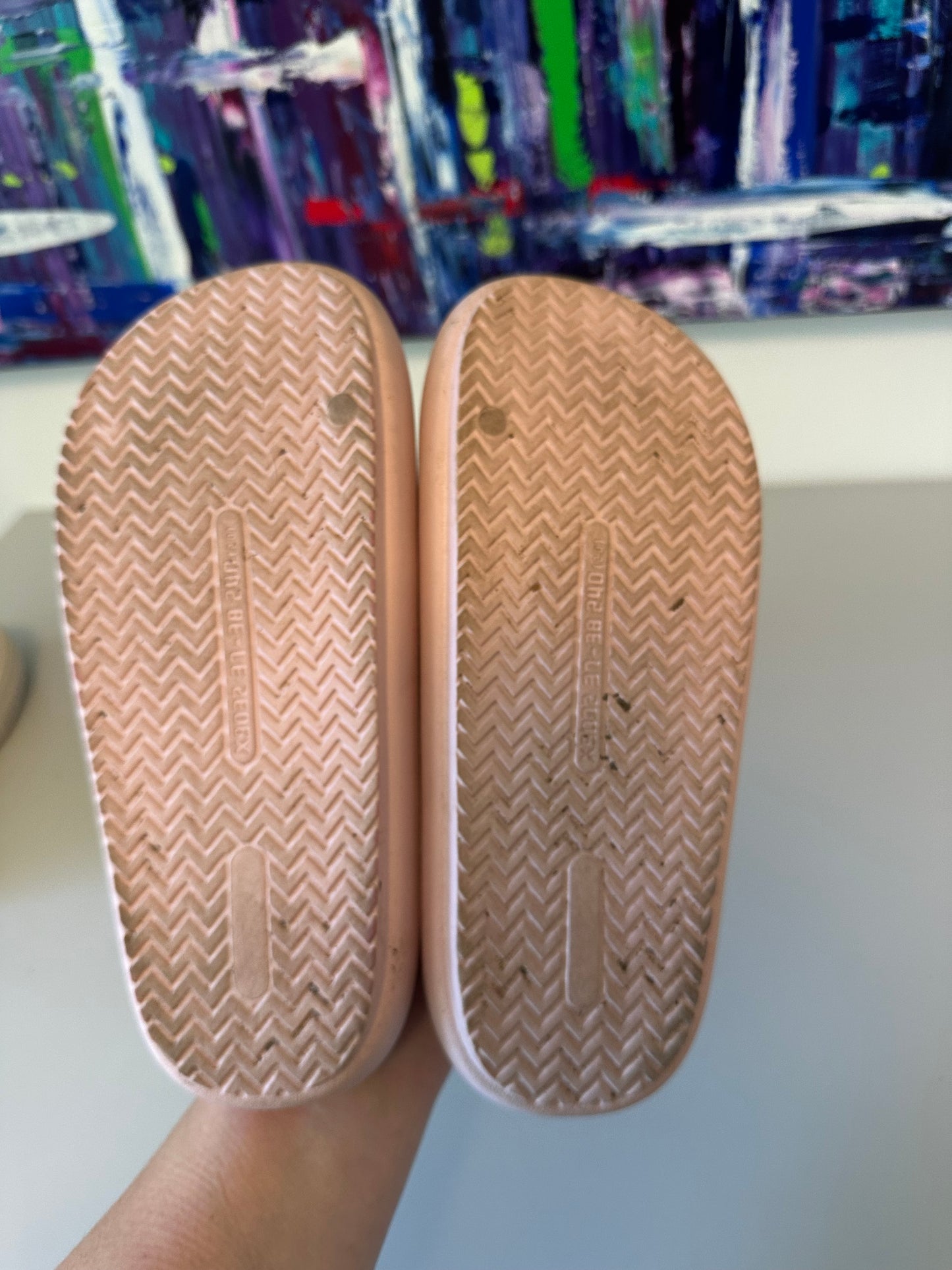 J.Slides Pink Beach Pink EVA Foam Platform Cushion Slide Sandals | Size 7