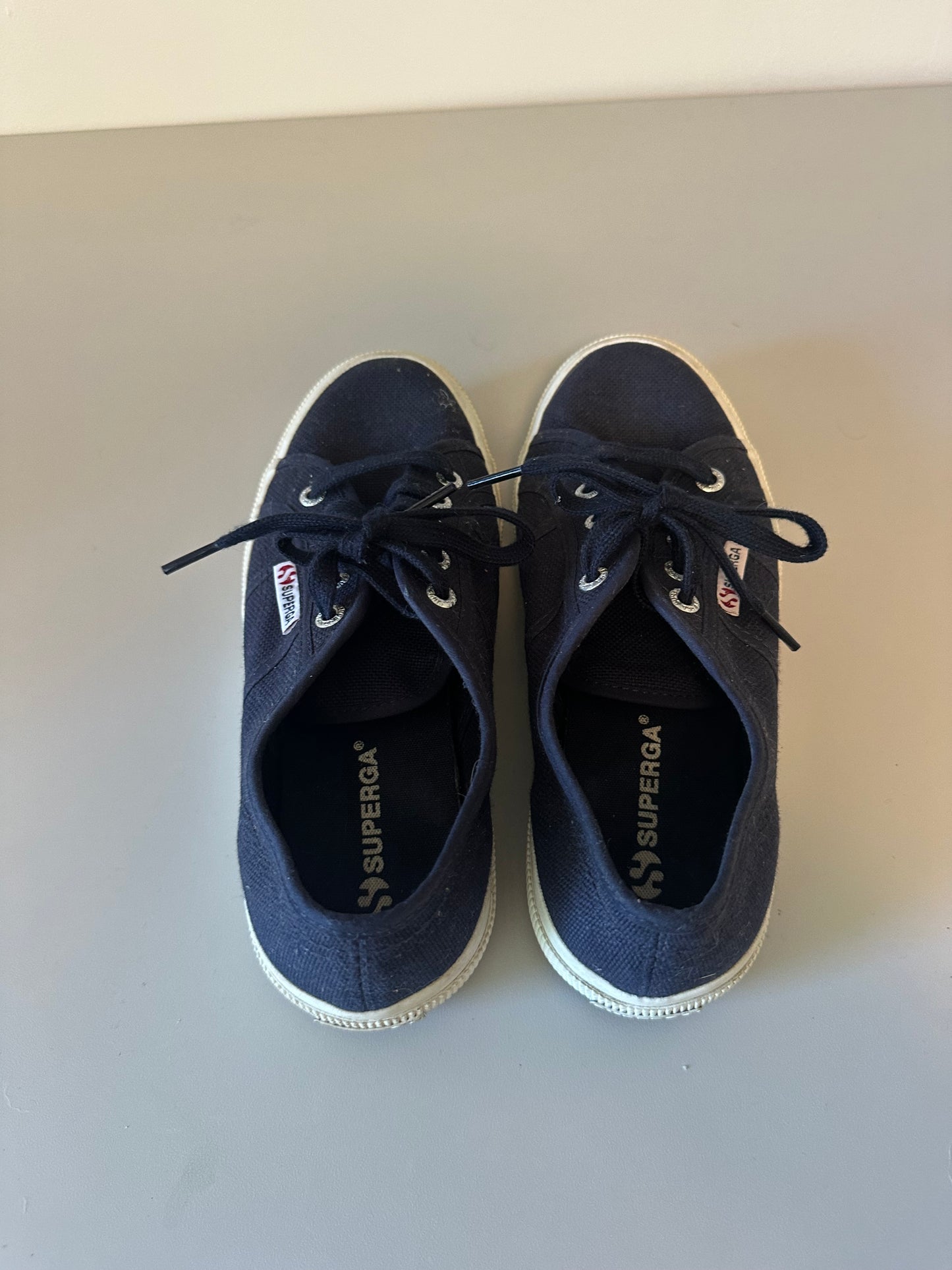 Superga 2750 Classic Navy Blue Canvas Low Top Sneakers | Size 37.5