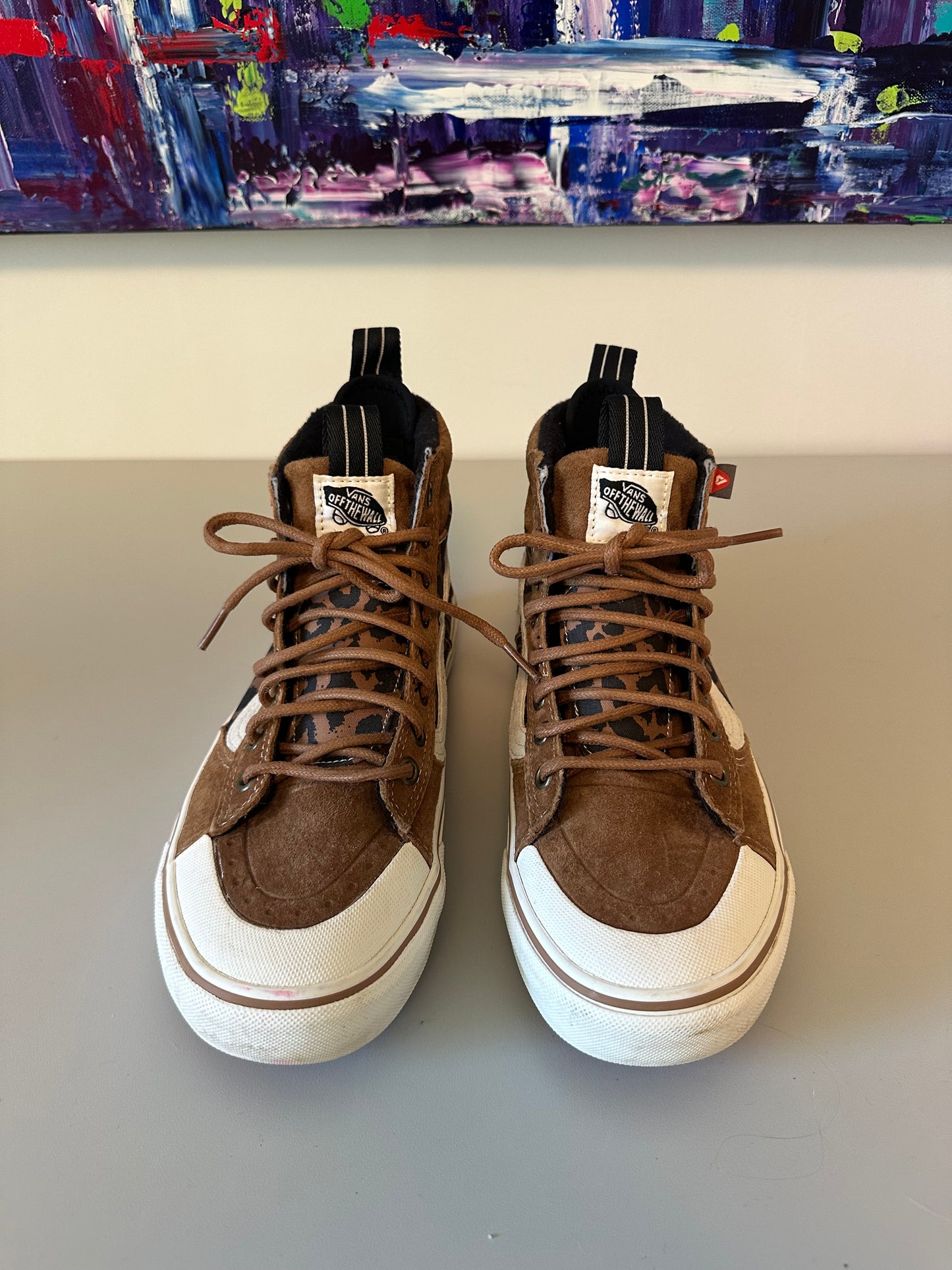 Vans Sk8-Hi MTE-2 Brown Leopard Suede High Top Sneakers | Size 7.5