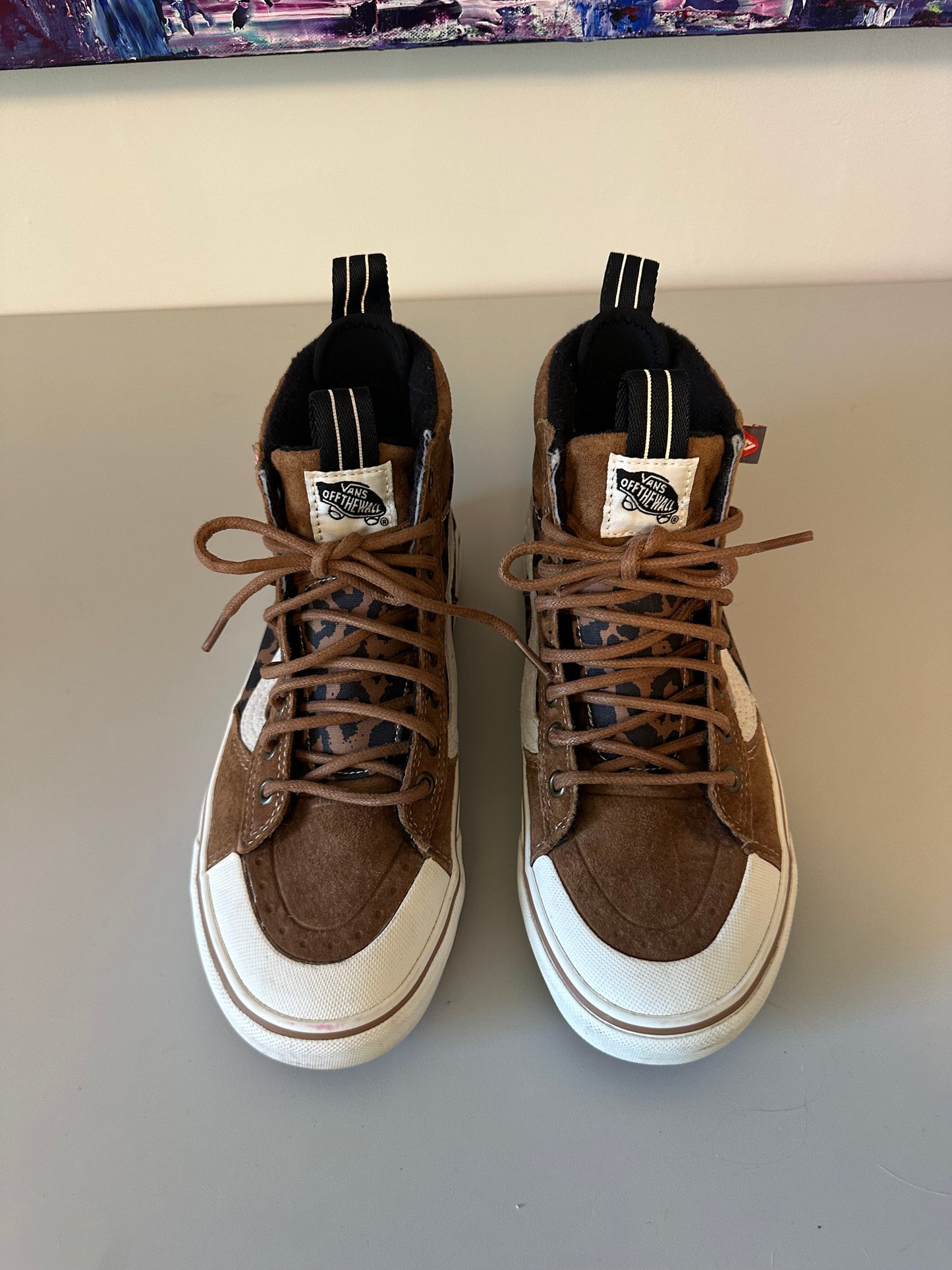 Vans Sk8-Hi MTE-2 Brown Leopard Suede High Top Sneakers | Size 7.5