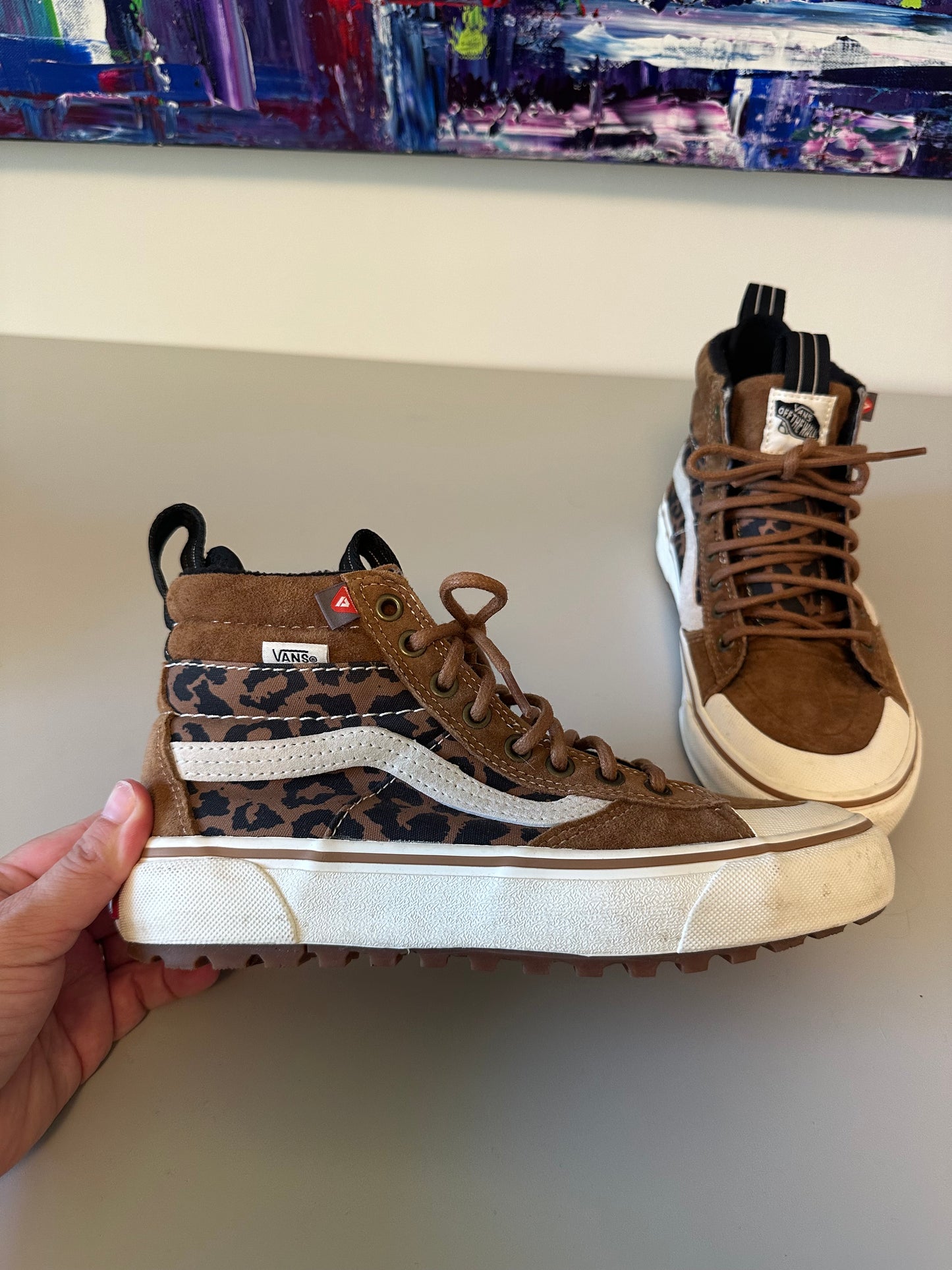 Vans Sk8-Hi MTE-2 Brown Leopard Suede High Top Sneakers | Size 7.5