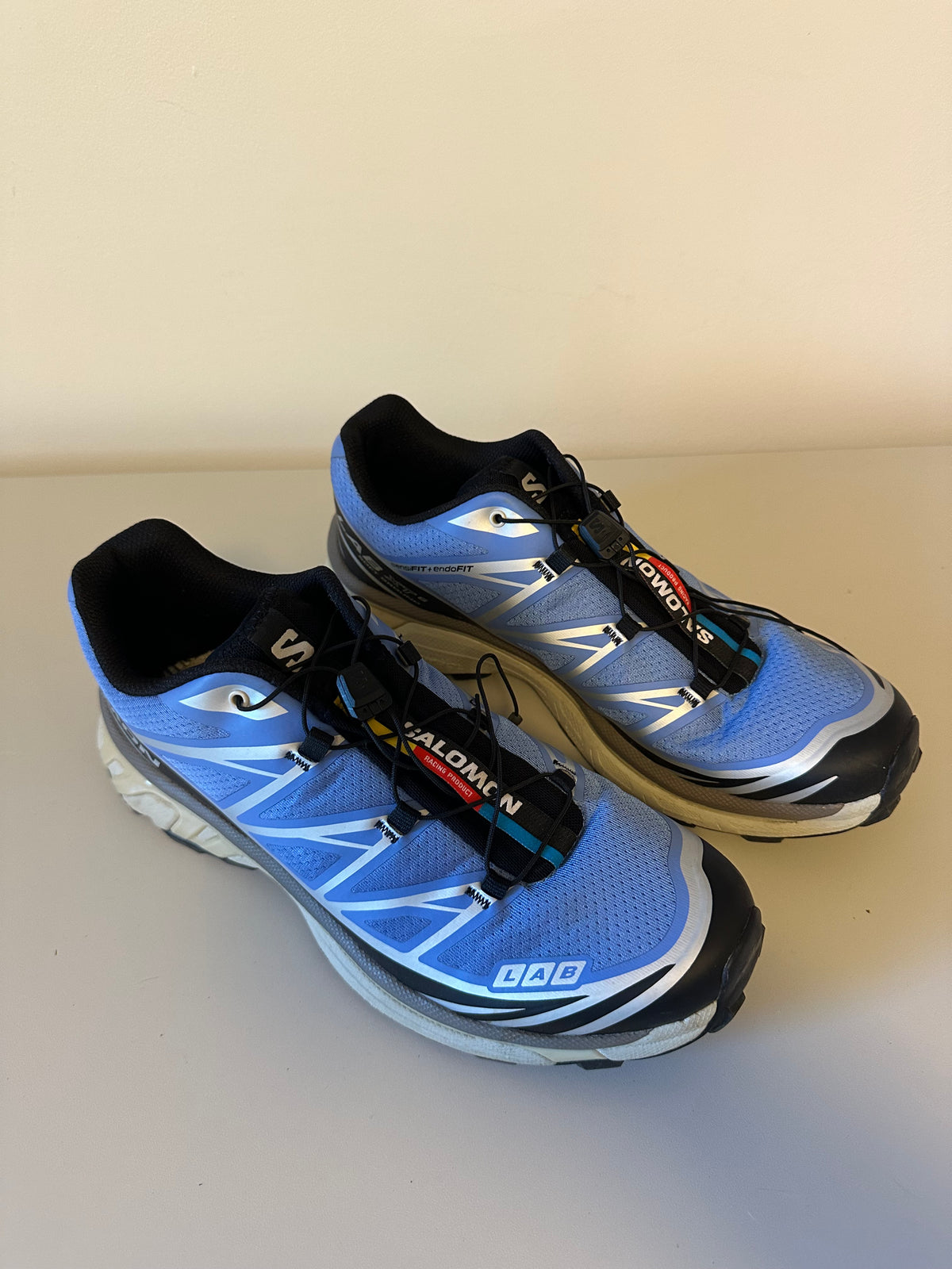 Salomon S-Lab XT-6 Soft Ground Blue and Silver Trail Running Shoes | Size 9