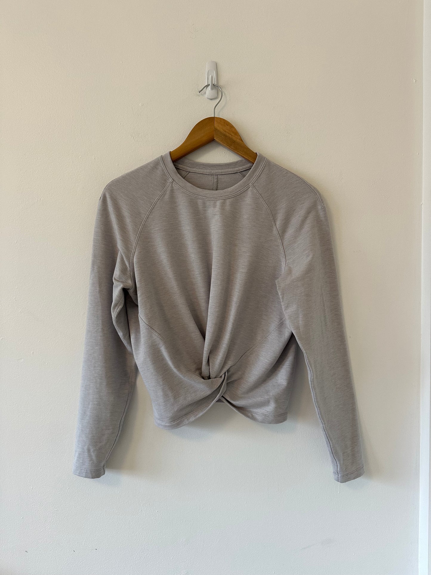 Lululemon Tuck and Gather Pullover in Light Gray