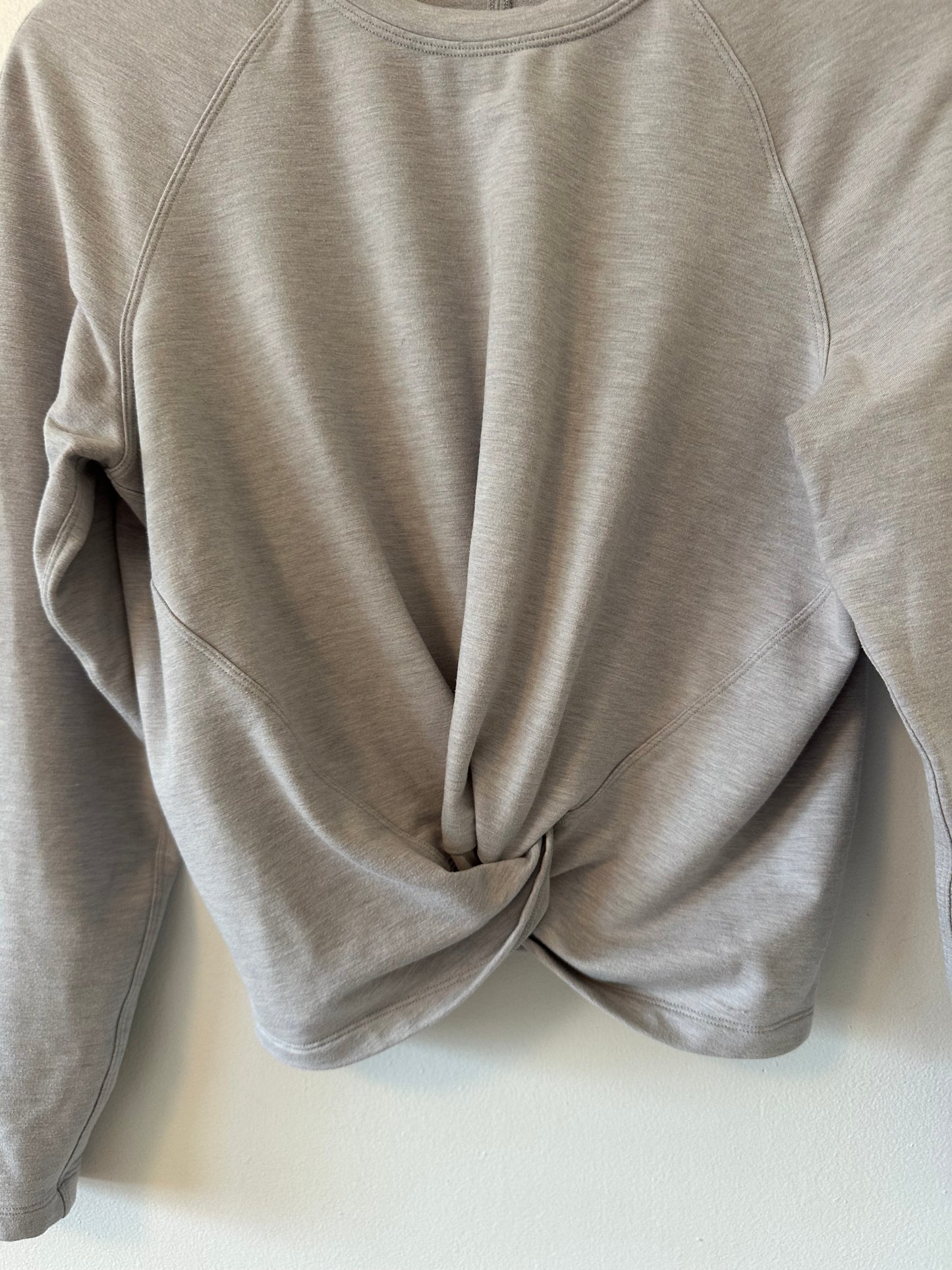 Lululemon Tuck and Gather Pullover in Light Gray