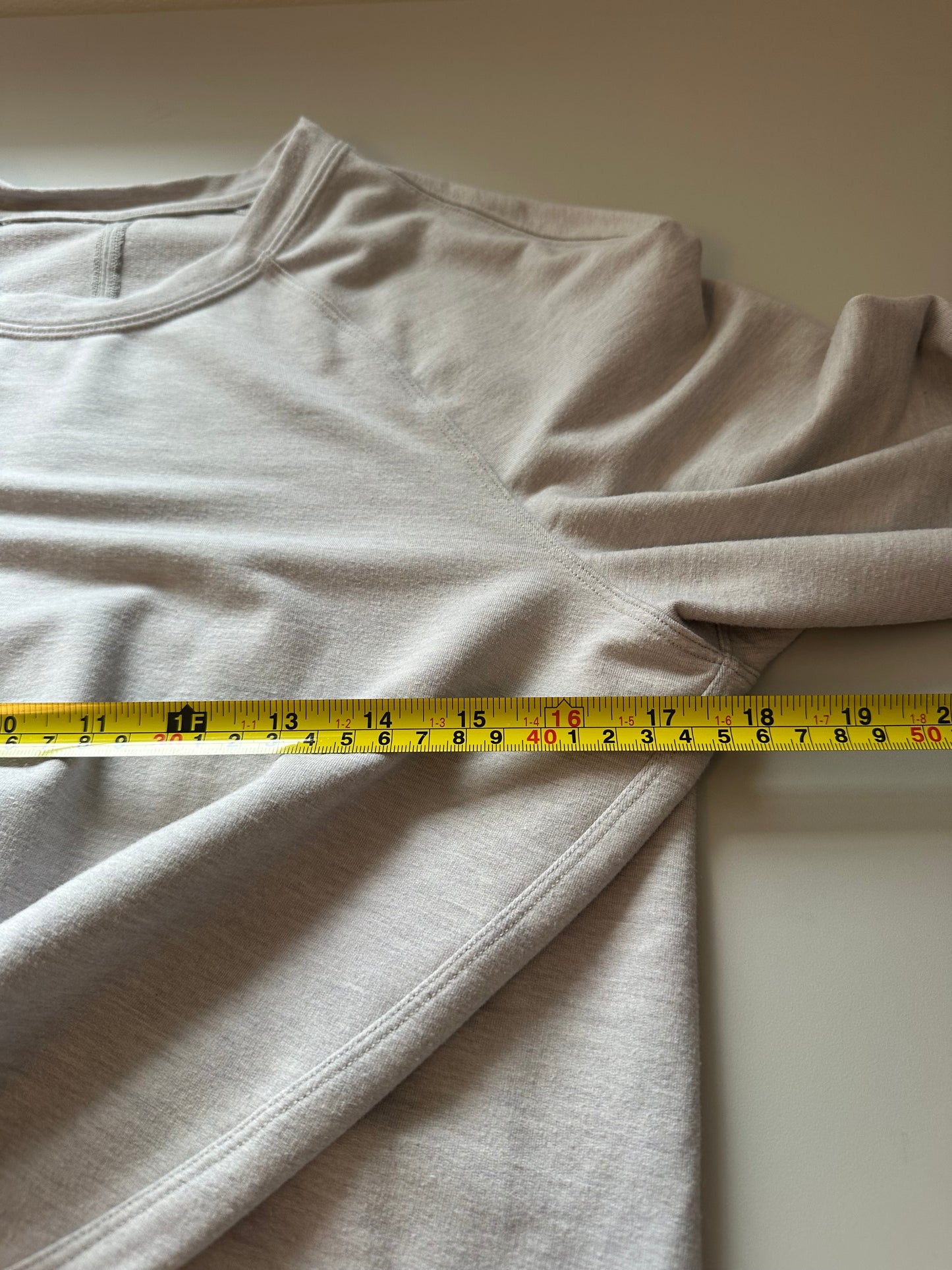 Lululemon Tuck and Gather Pullover in Light Gray
