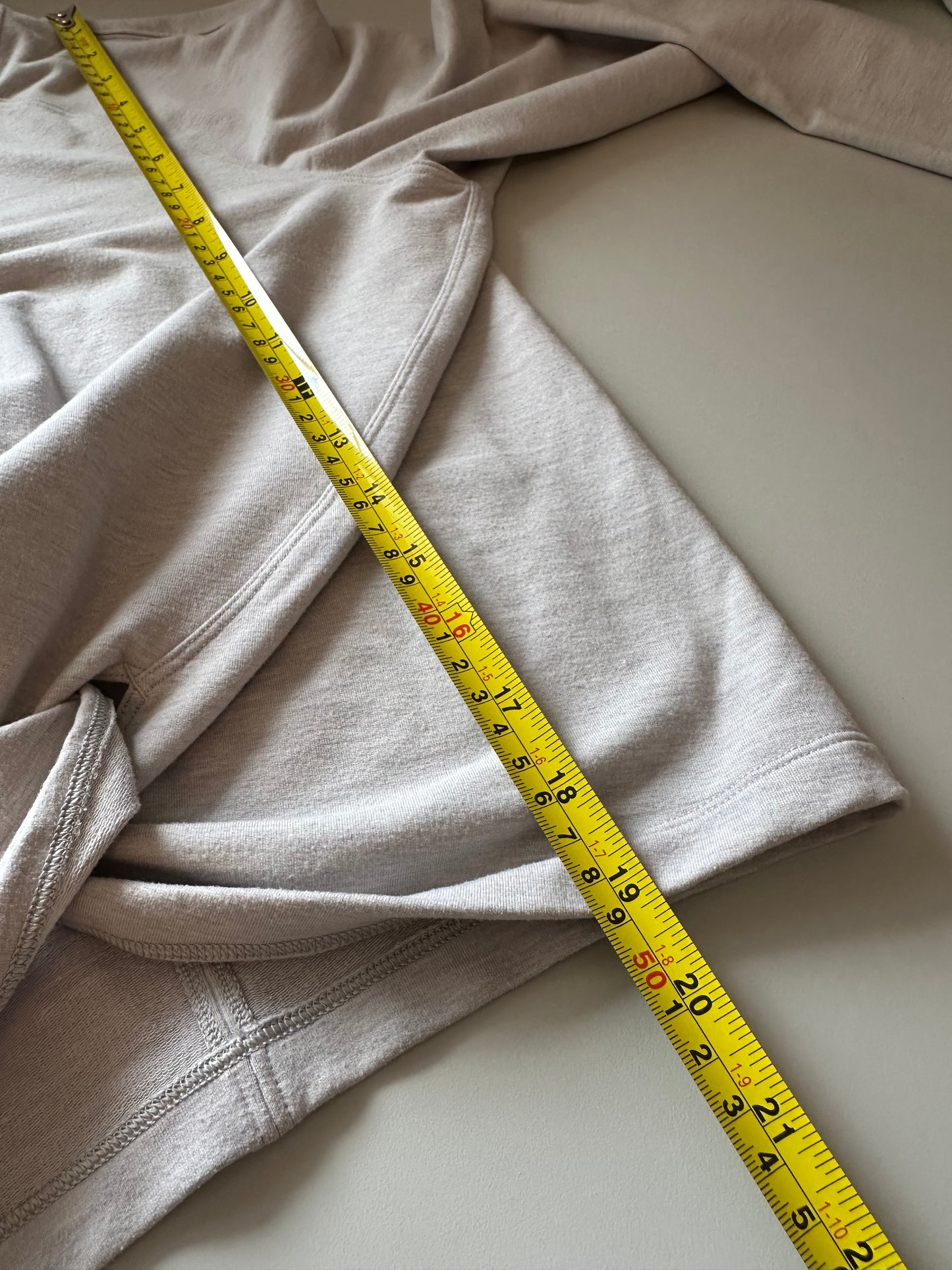 Lululemon Tuck and Gather Pullover in Light Gray